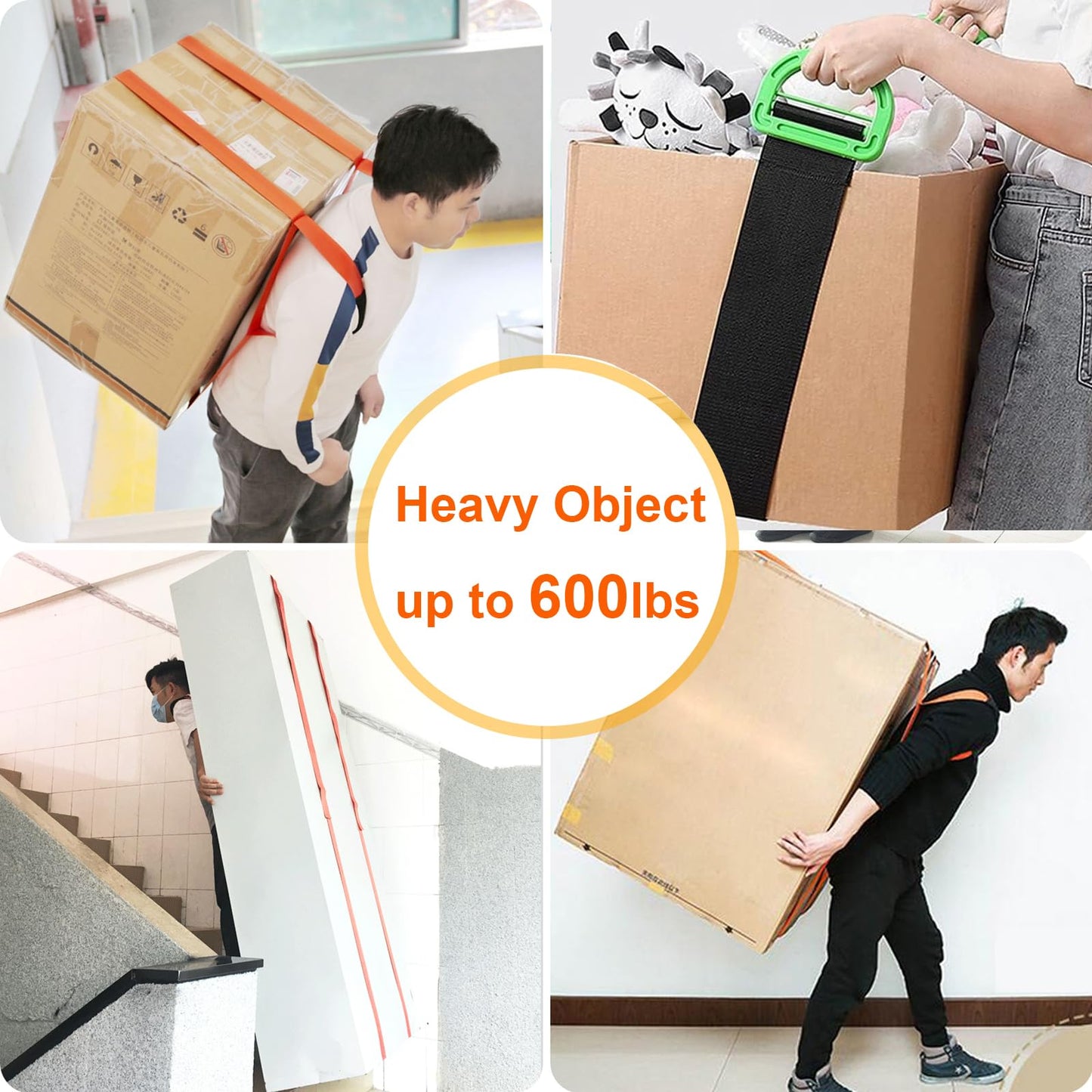 Furniture Shoulder Straps,One-Person Shoulder Lifting and Moving Strap with Adjustable Handle Straps for Harness Moving Furniture & Appliances Heavy Objects
