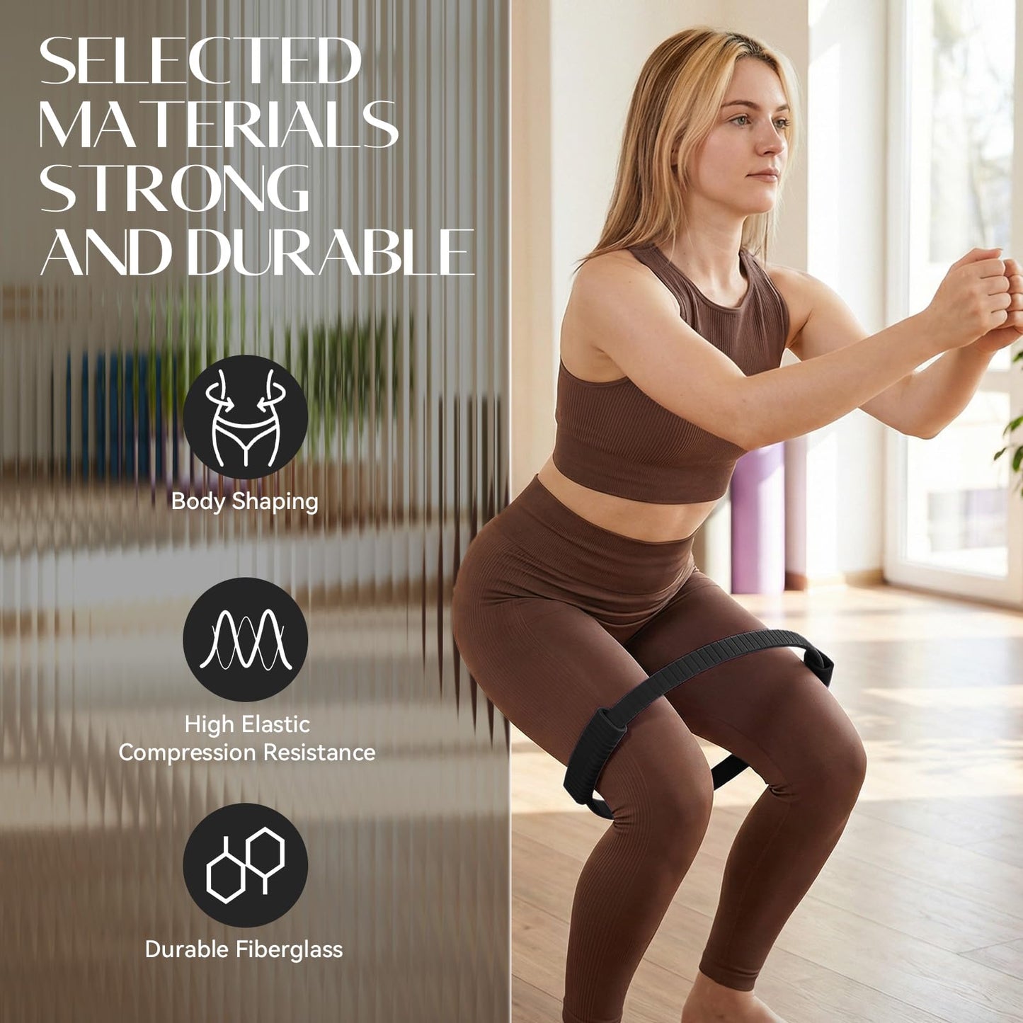 LTHTRADE Pilates Ring Set for Women, Pilates Ring and Ball Set with 5-Level Resistance Bands for Core Strength, Stretching, Toning & Full Body Home Workout Pilates Equipment (Black)