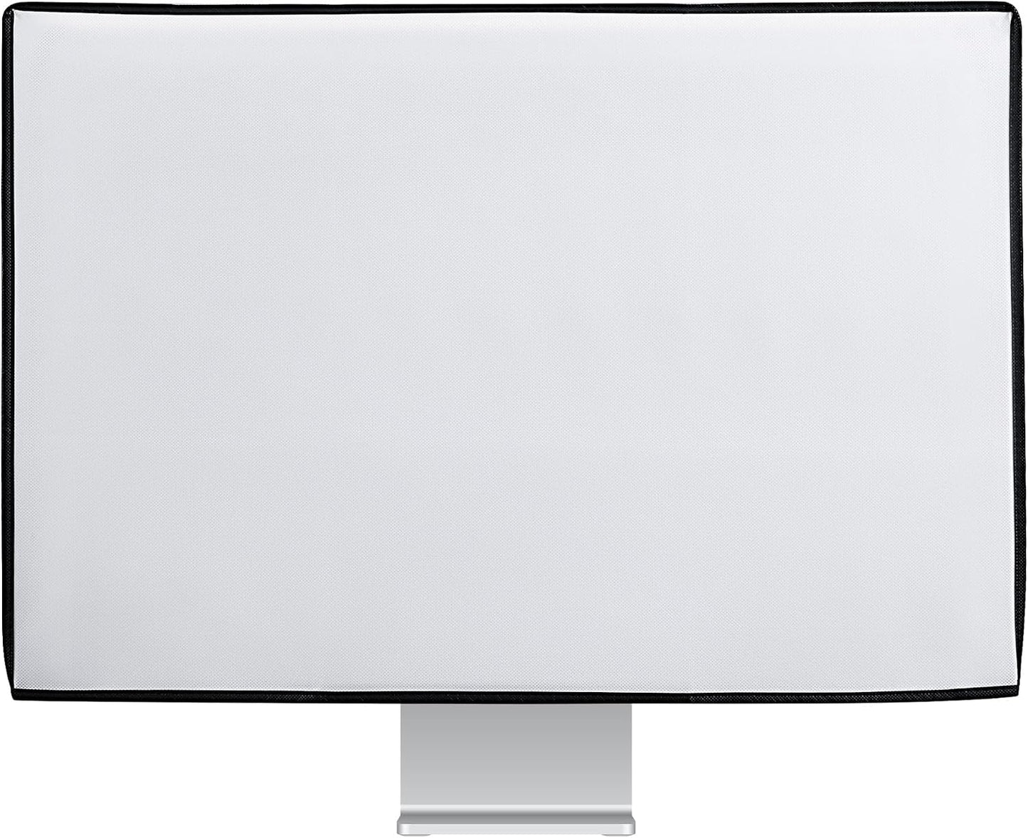 27-28" kwmobile Monitor Cover Compatible with Monitor - Dust Cover Computer Screen Protector - White