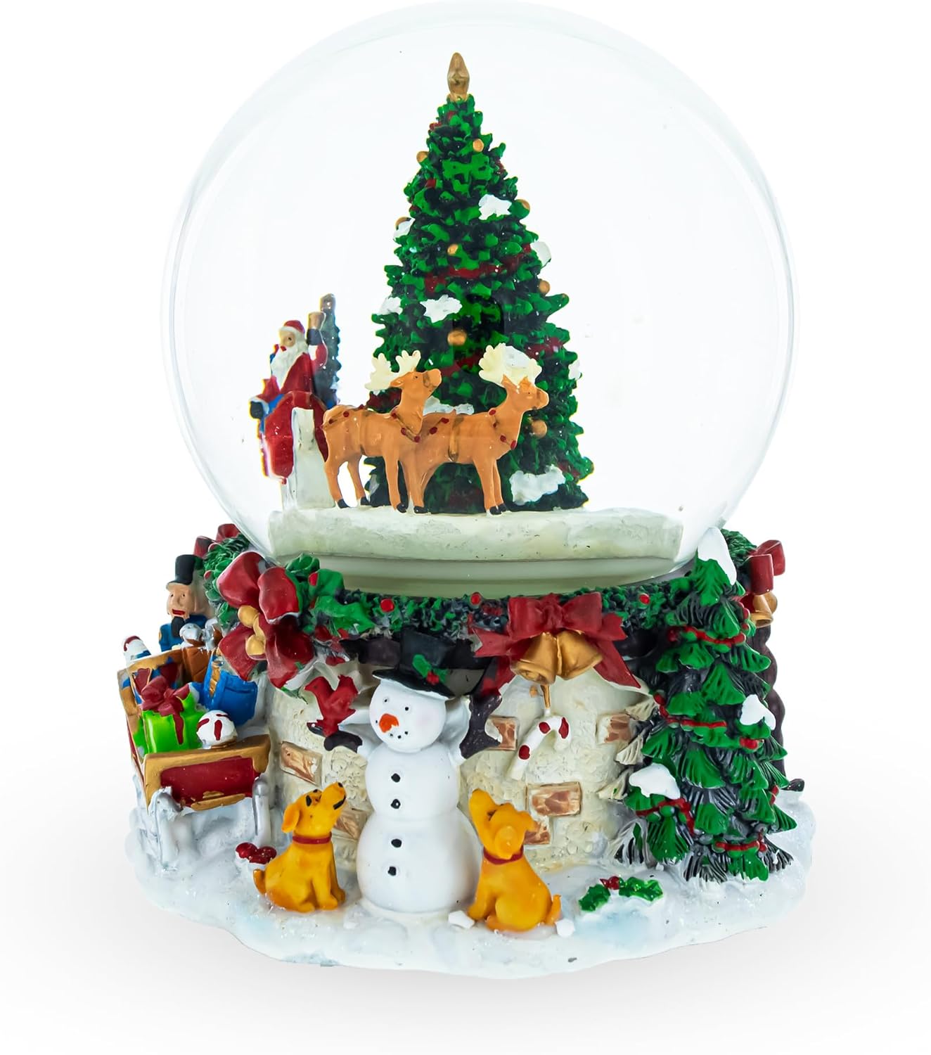 Rotating Santa's Tree Serenade | Musical Water Globe with Enchanting Holiday Scene
