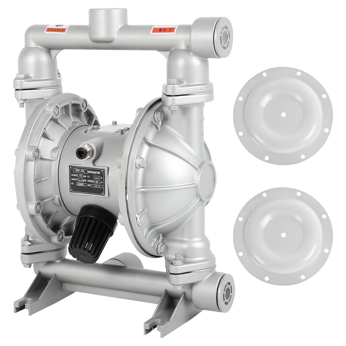 Air-Operated Double Diaphragm Pump For Environmental Protection Drainage Construction Petroleum Chemical Pharmaceutical Electric Power (Black, 1/2 Inch Outlet)