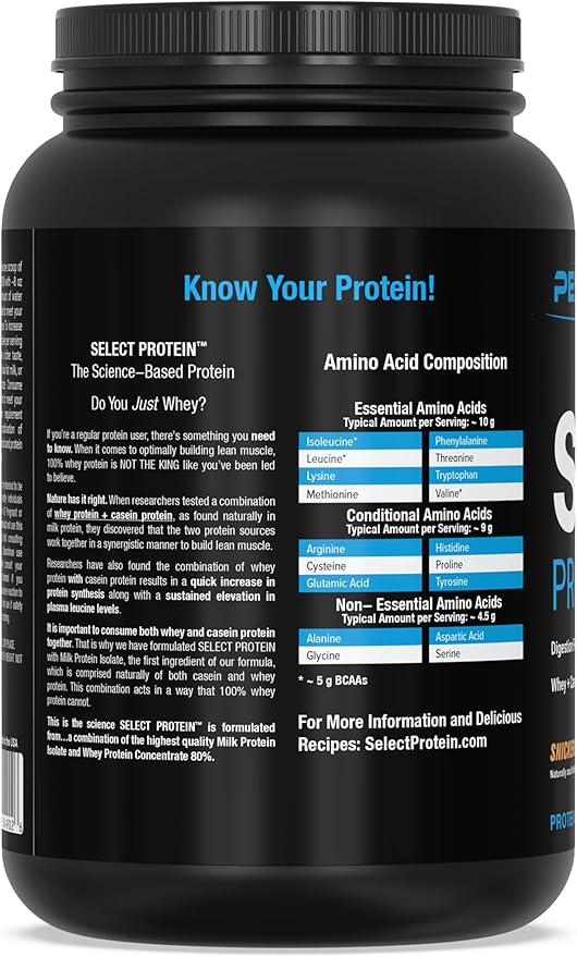 PEScience Select Protein Powder, Whey and Casein Blend, Clean Protein Powder for Women and Men, Low Calorie, Low Carb, Keto Friendly, Gluten Free - Snickerdoodle - 27 Servings