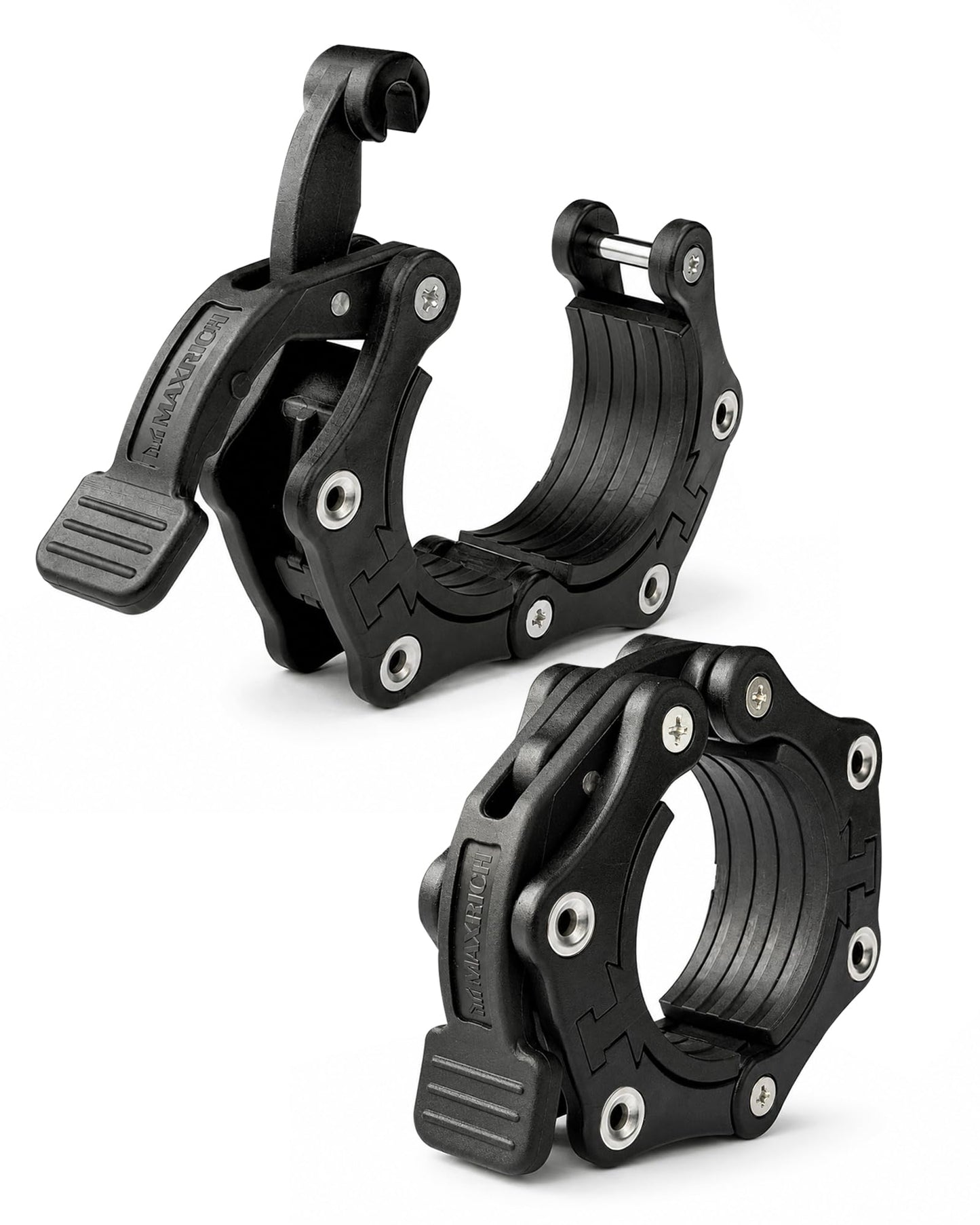 Maxrich 2-Inch Magnetic Barbell Clamps, Quick Release Olympic Collars with 2.5cm Ultra-Thin Design for 1.9-2" Bars & Home Gym