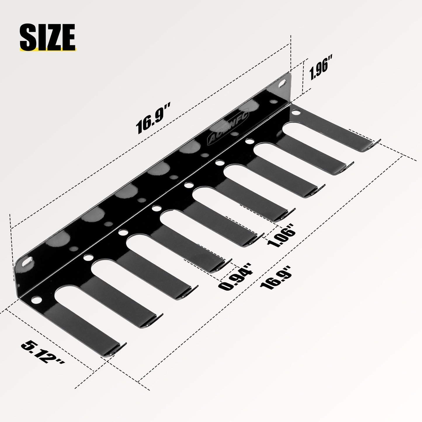 Wall-Mounted Gym Organizer, Resistance Band Storage Rack, Barbell Holder Wall Mount, Dumbbell Storage, Home Gym Accessories Holder (ZJ-L-2m)