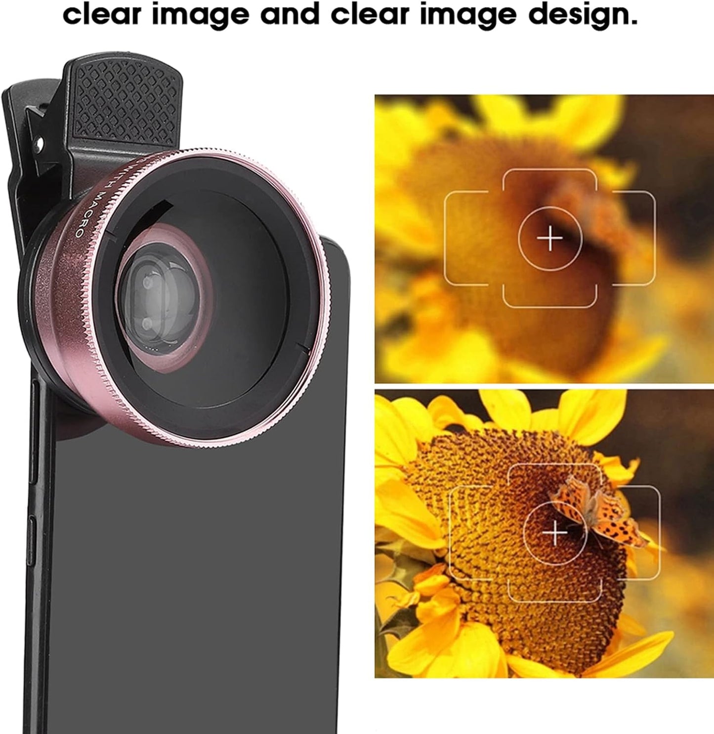 Cuifati 12.5X 0.45X 2 1 Professional Phone Camera Lens Macro Lens and Super Wide Angle Lens for Android & iOS