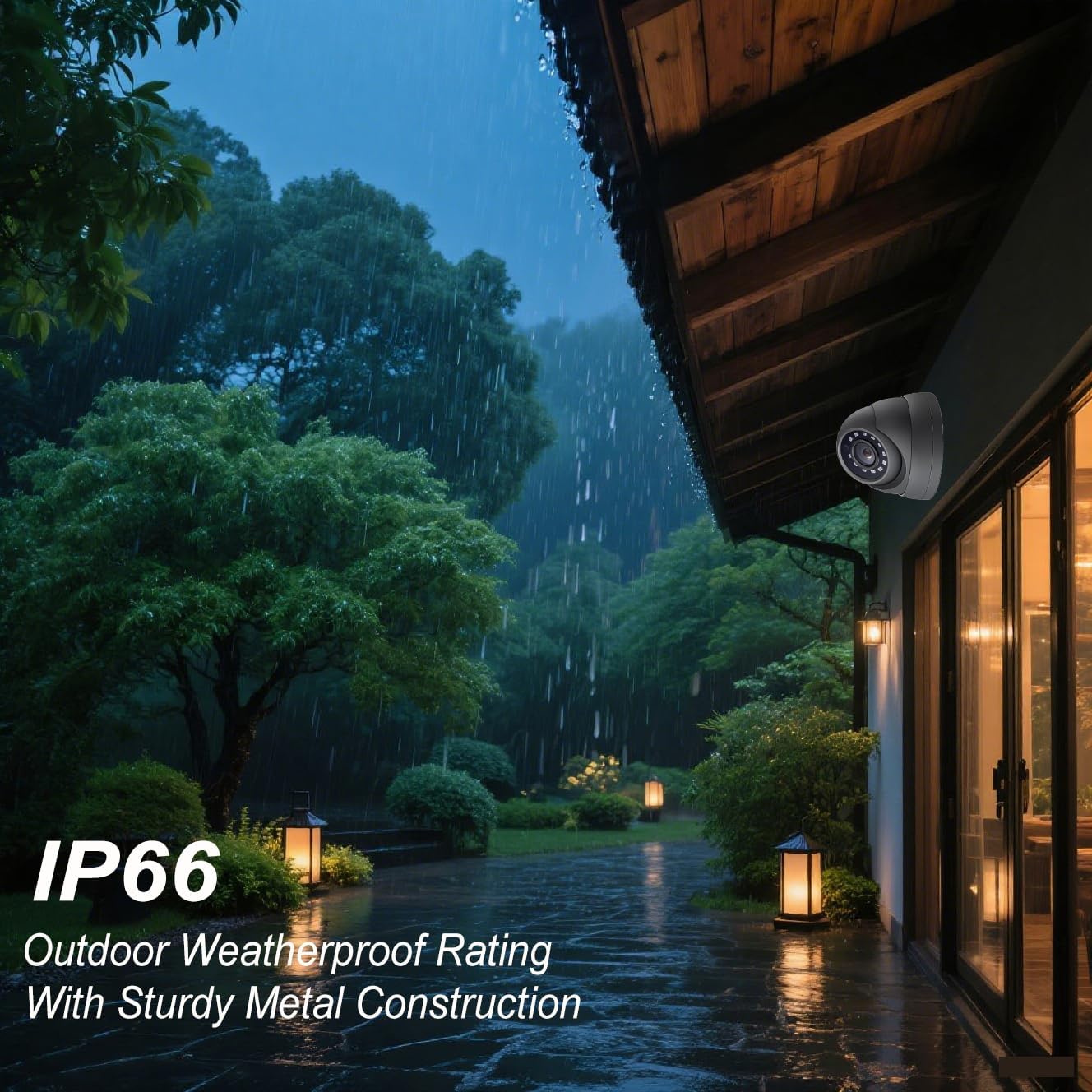 Real HD 2MP 2.8mm 100 1080P 65ft Dome TVI AHD CCTV Surveillance Security Camera, Wide Viewing Angle, Dome Camera, Night