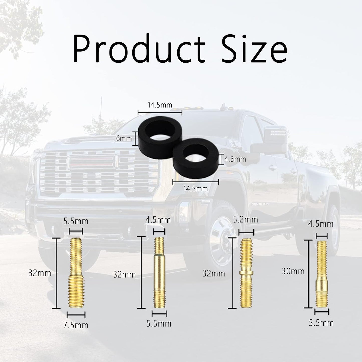 CXCCOI 12PCS Car Antenna Adapter,Sturdy and Durable Universal Antenna Adapter Kit Car Accessories Compatible