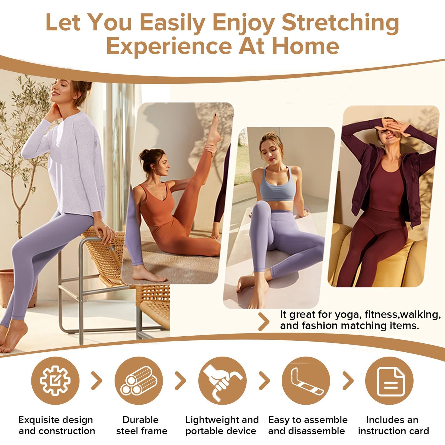Hamstring Stretcher, Knee Extension Device for Knee Extension & Pain Relief, Adjustable Low Back, Calf, Leg & Hip Stretching Device for Flexibility, ACL Surgery Recovery Physical Therapy Equipment