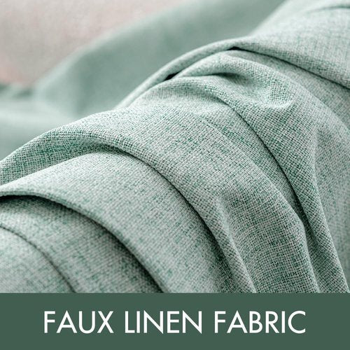 MIULEE Blackout Curtains - 100% Thermal Insulated Linen Texture - Seafoam Green - 52x54 Inch (2 Panels)