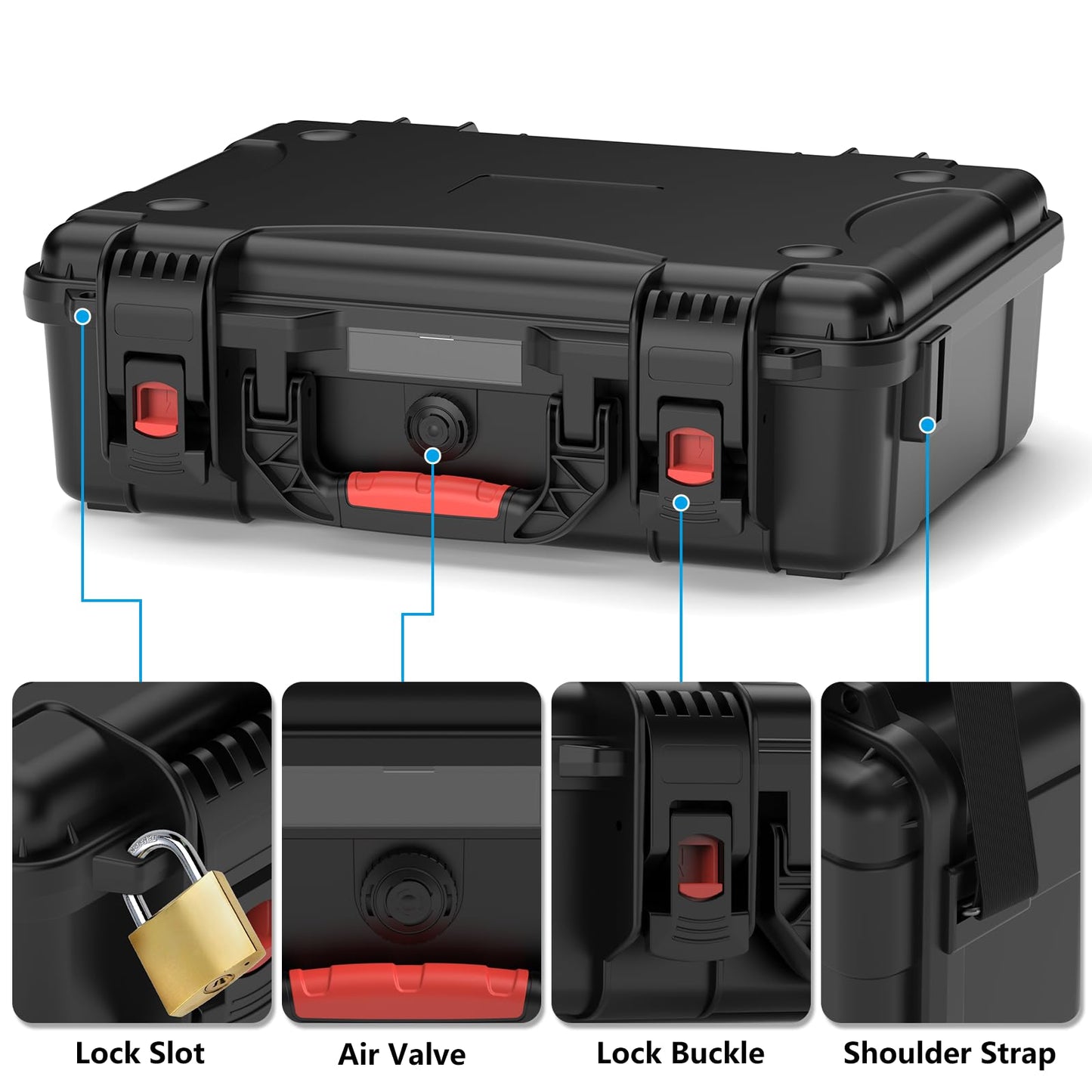 MEKEET Starlink Mini Case, Waterproof Hard case Fits Star Link Mini Dish, Portable Shoulder Dual Carry Options with Precision Cut Foam For Starlink Accessories,Ideal for Travel and Camping