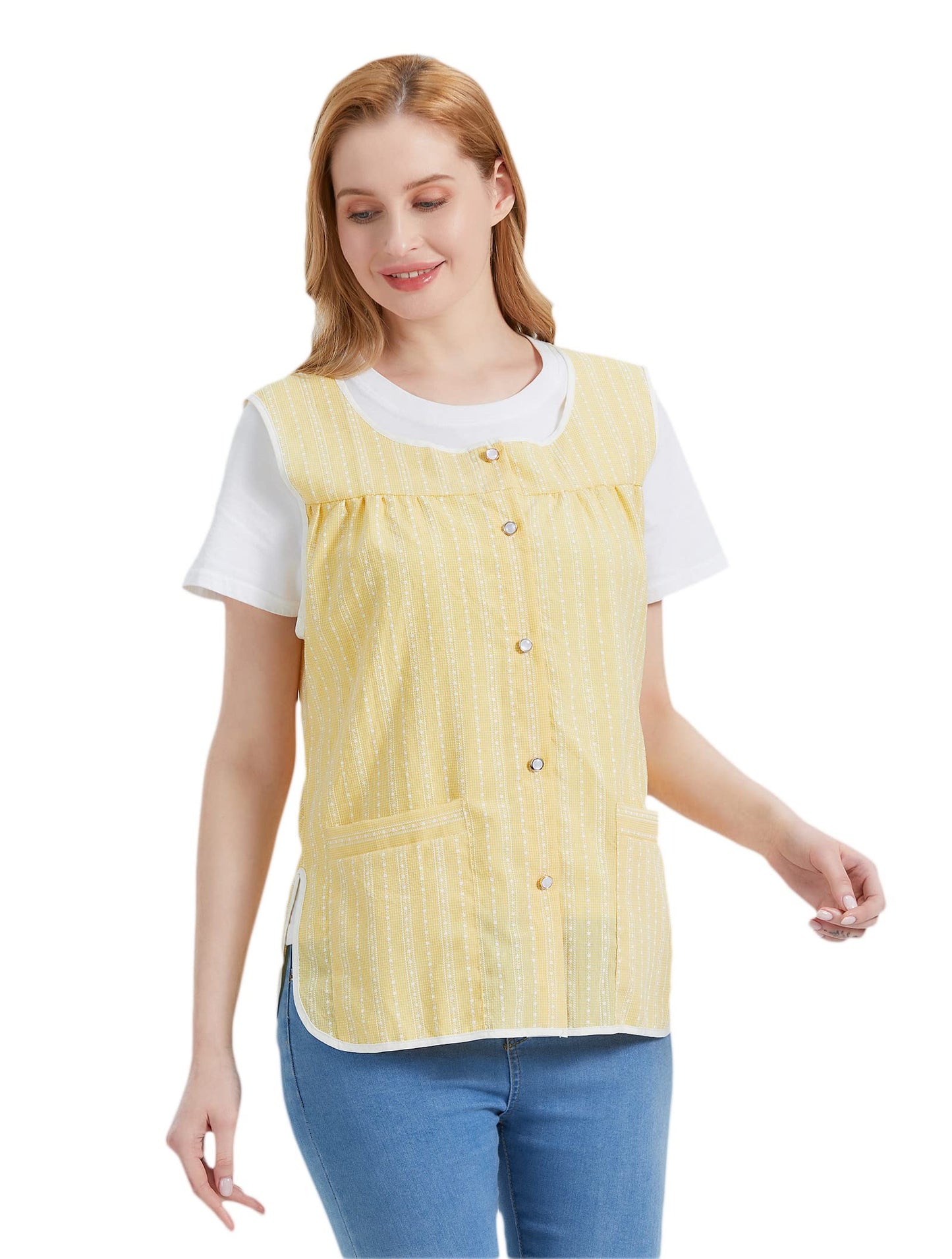 Nanxson Cobbler Aprons for Women with Pockets Smock Apron with Buttons for Cooking Chef Kitchen CF3152