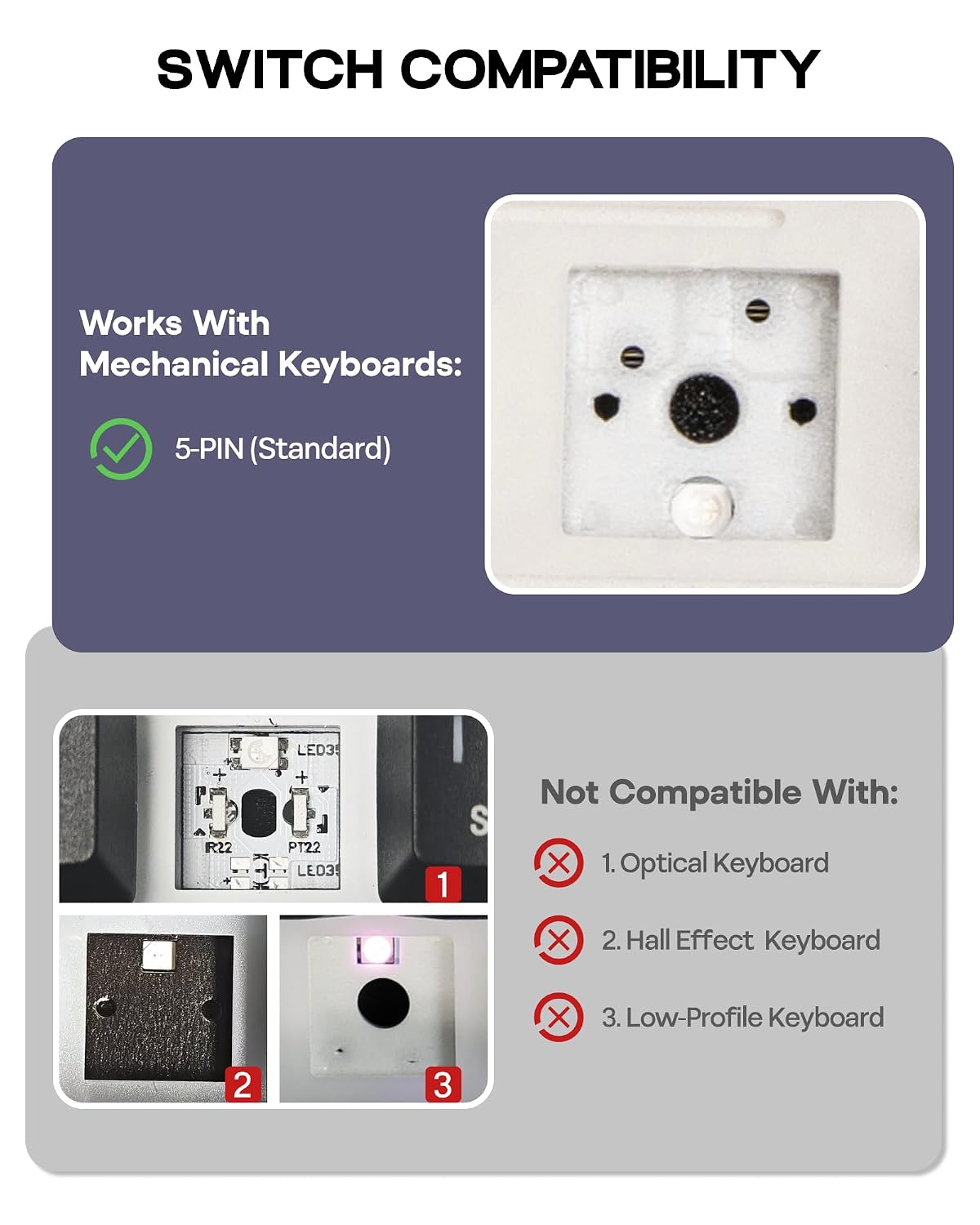 45gf 100 5-Pin PC/PA66 EPOMAKER Creamy Jade Gaming Keyboard Switches, PCS Linear Switch, Pre-Lubed Switch, with Case