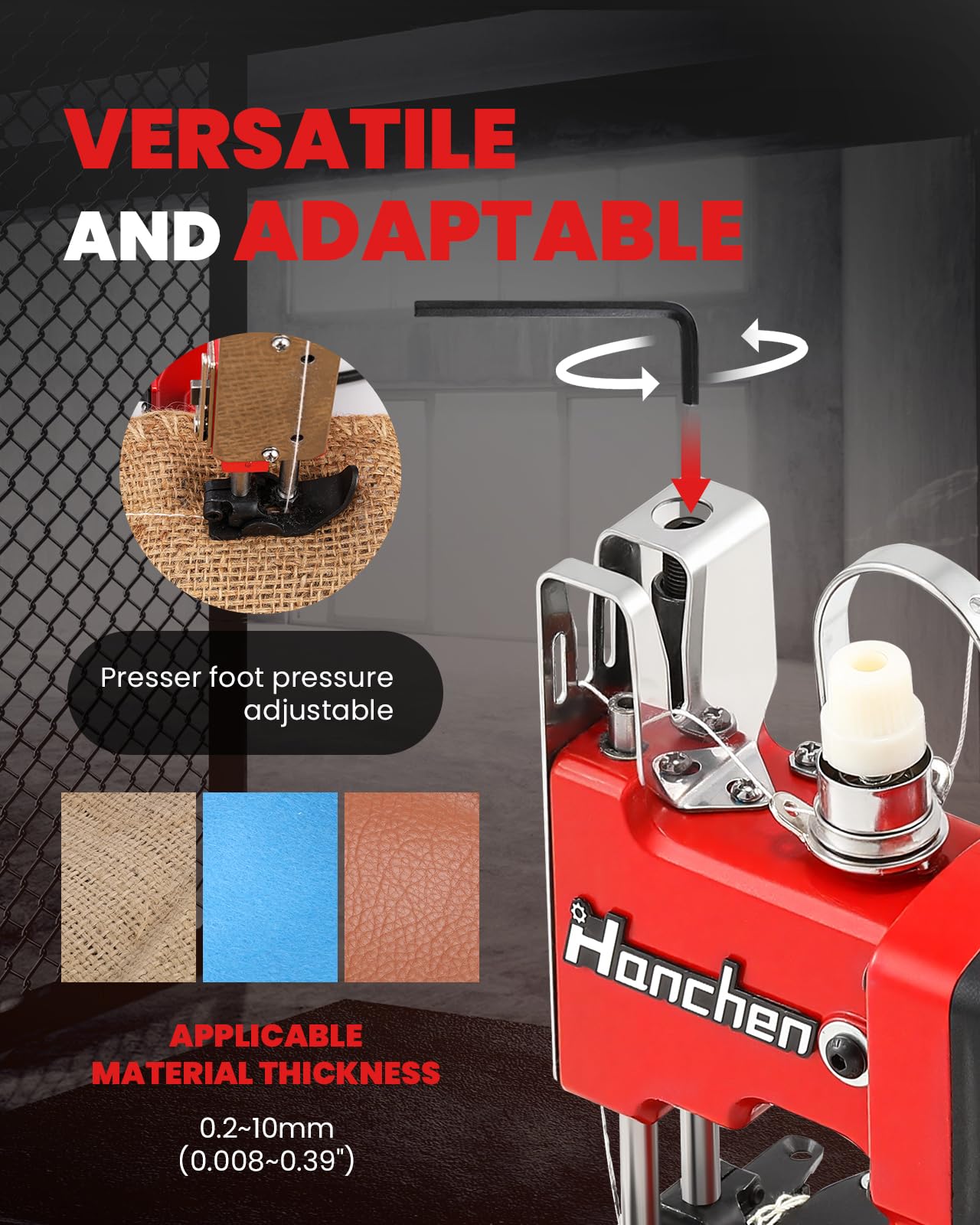 Hanchen Bag Sewing Machine High Speed Bag Sealing Machine Bag Closer Bag Closing Machine Bag Stitching Machine Industrial Sewing Machine Bag Stitcher for Sack Woven Kraft Paper Bag Sealing