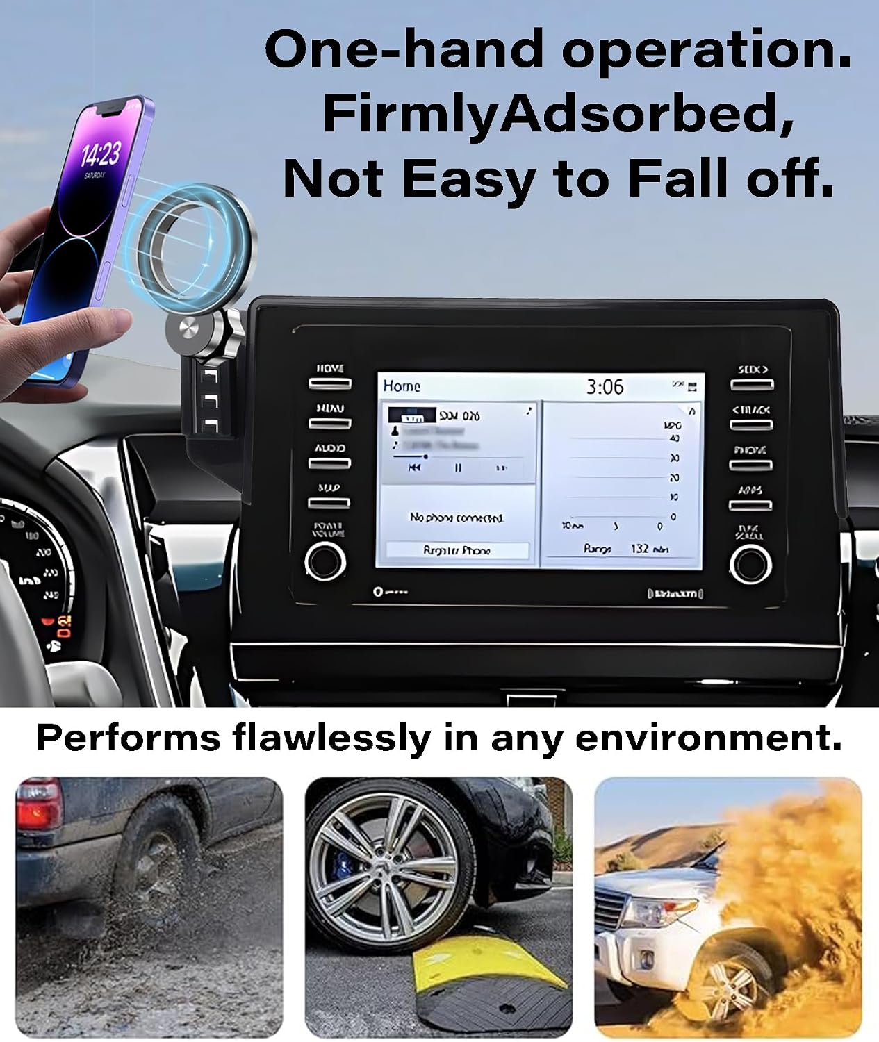 AbeeyGeomarn 2021-2024 7 Inch 360 Car Phone Holder for Toyota Camry Accessories Apply to Touch Screen Fixed Clip