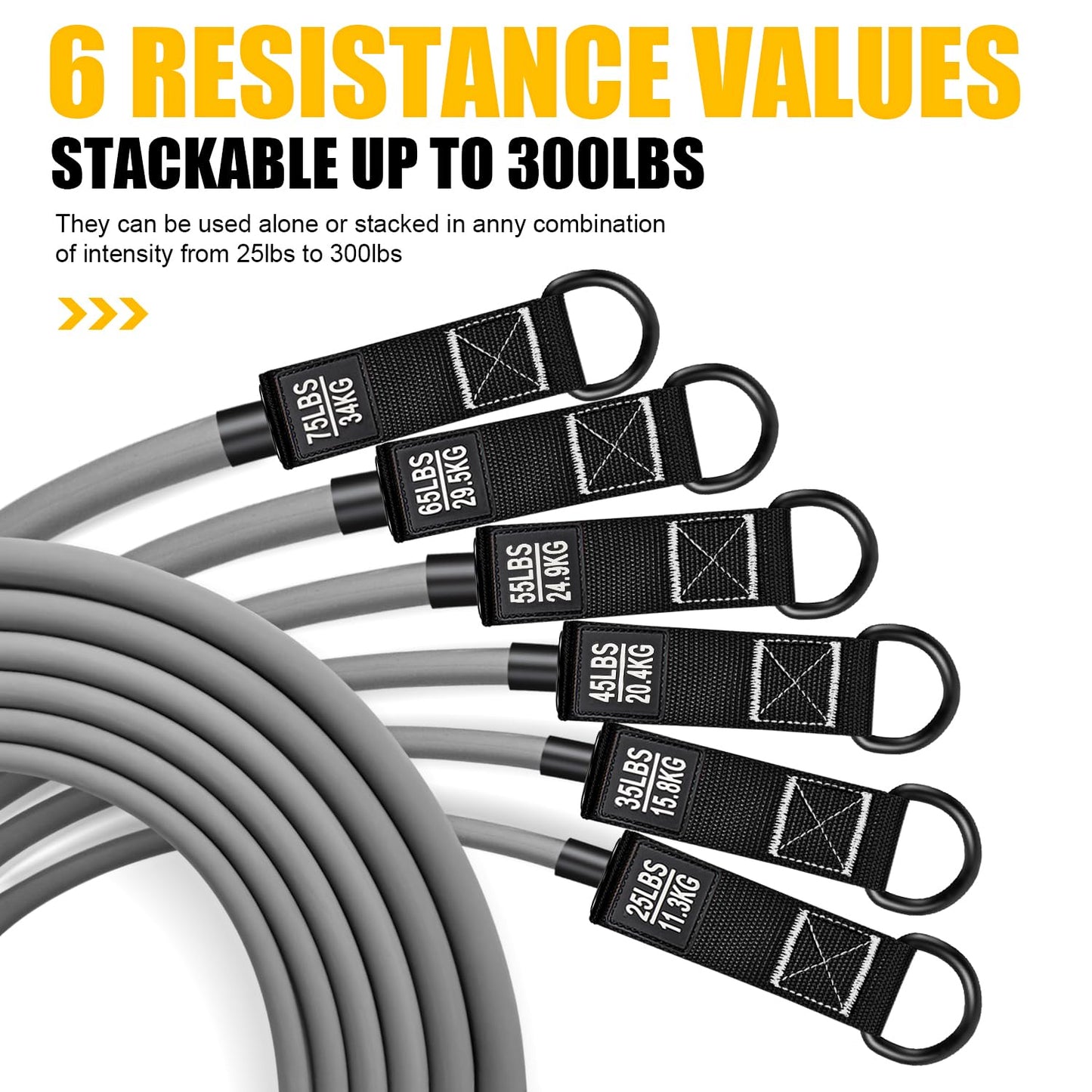 HPYGN Heavy Resistance Bands, Workout Bands with Handles for Men, Fitness Weight Bands for Physical Therapy, Muscle Training, Strength, Slim, Yoga, Home Workout Equipment