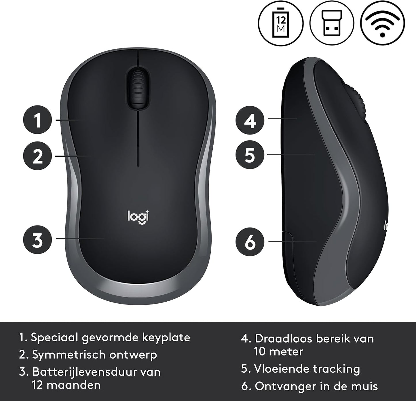 Logitech 910-002235 M185 Wireless Mouse