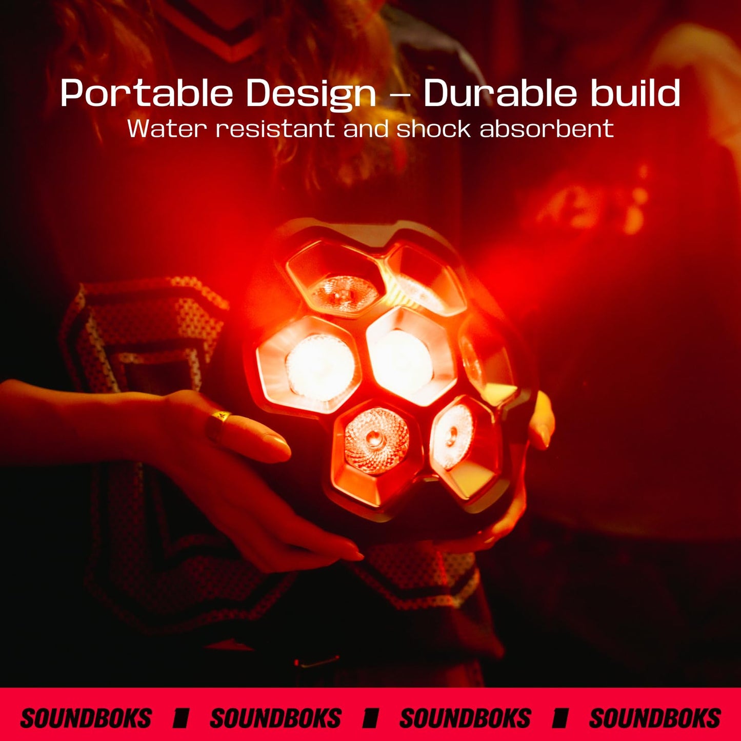 SOUNDBOKS Lightboks Portable Party Light, Compatible with All Speakers, Audio Reactive, Music Activated with App Control, IP65 Waterproof, TeamUp Connection, Ideal for Outdoor & Events
