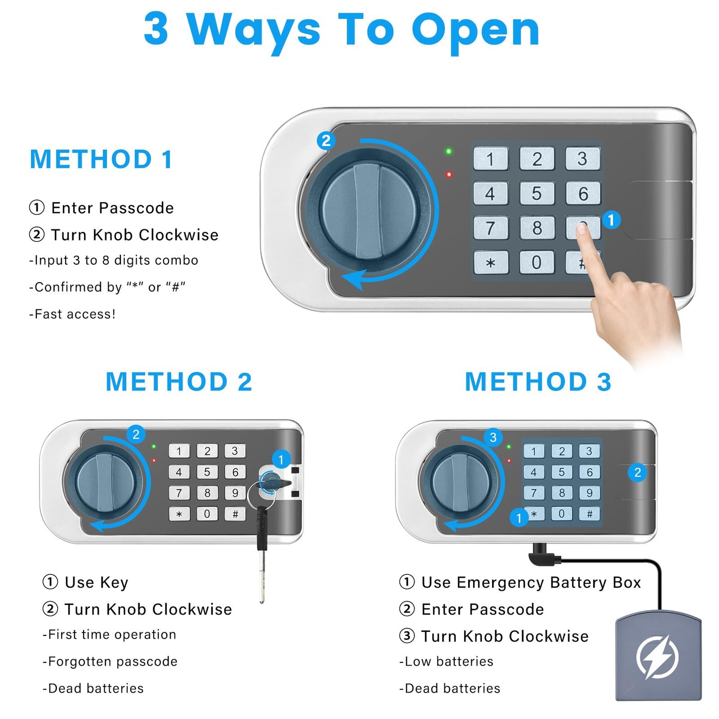 [19.7" Tall] Safe Box, 3.5 Cuft Home Safes with Fireproof Waterproof Bag, Security Digital Safe for Home with Programmable Keypad Keys, Smart Alert, Mute Mode, Anti-theft Document Safe for Valuables