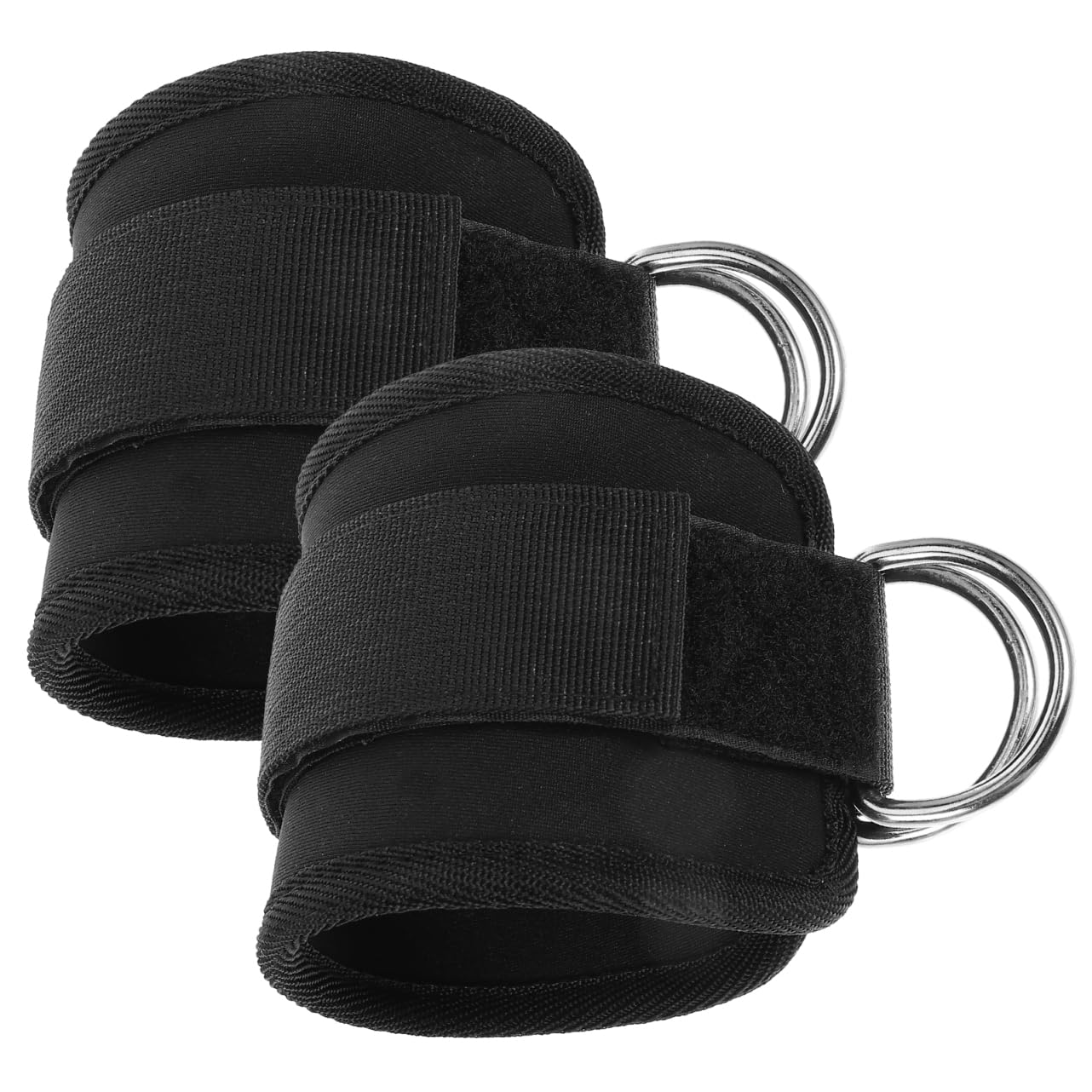 SUPVOX 2Pcs Gym Ankle Straps for Cable Machine: Padded Leg Kickback Straps with Heavy-Duty D-Rings for Glute, Hamstring and Hip Strength Training
