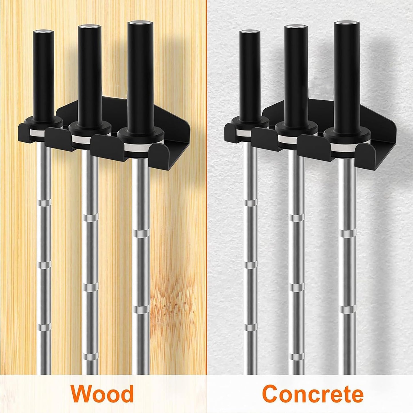 YZZHAJ Olympic Barbell Hanger Barbell Rack Garage Gym Bar Wall Rack,Wall Mount Barbell Storage Holder Olympic Bar Hanger, Holds Under 33mm Bar Size