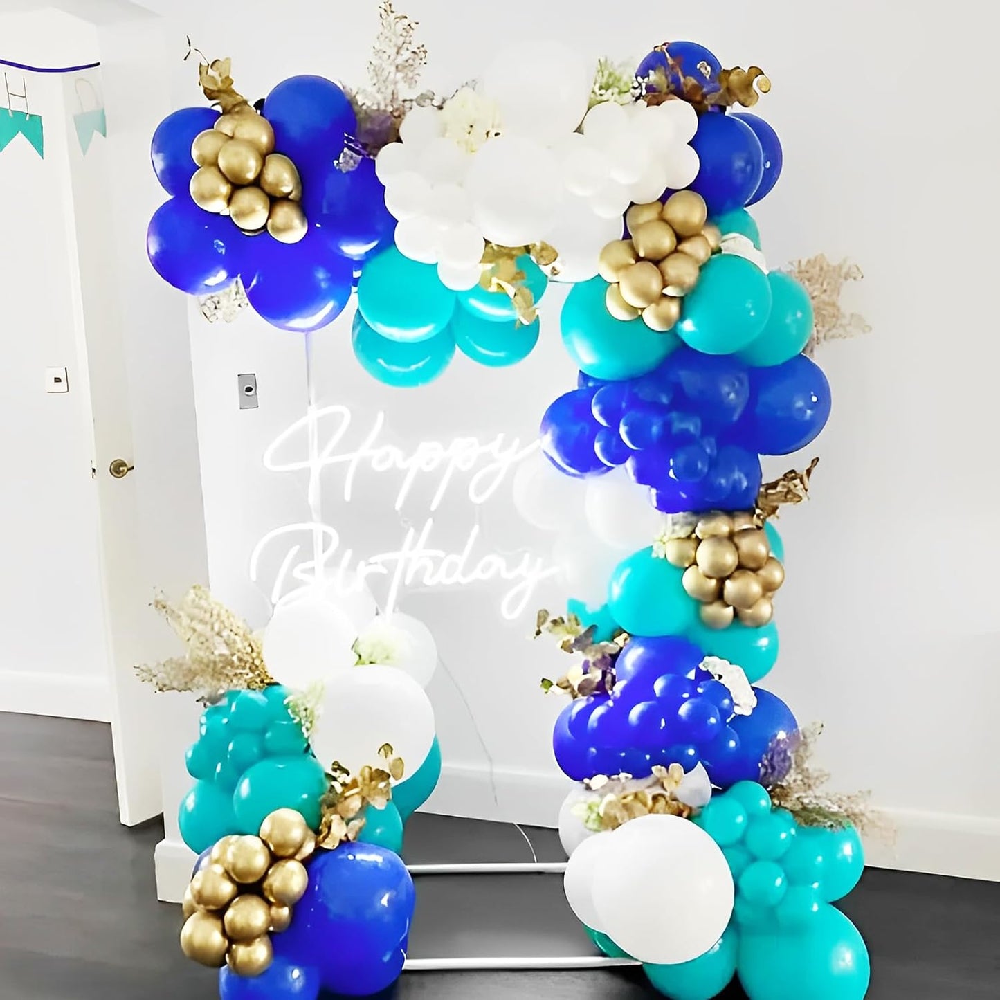Voircoloria Royal Blue Balloon Garland Kit - 90 Pack in 5/10/12/18 Inch Sizes for Graduation, Weddings & Parties