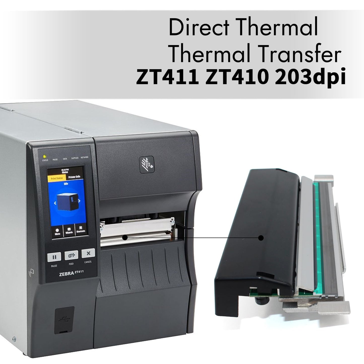 P1058930-009 New Printhead for Zebra ZT410 ZT411 Thermal Barcode Printer OEM Replacement 203dpi