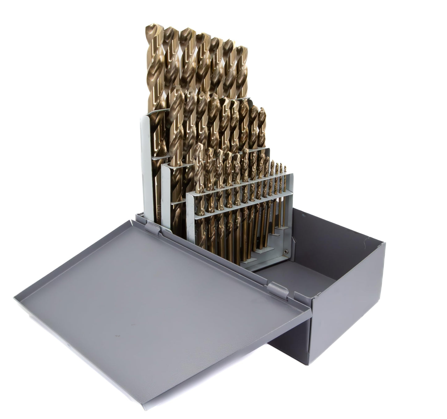 Drill America D/A29S-CO-SET 29 Piece m42 Cobalt Screw Machine (Stub) Drill Bit Set (1/16" - 1/2" x 64ths), D/ASTCO Series