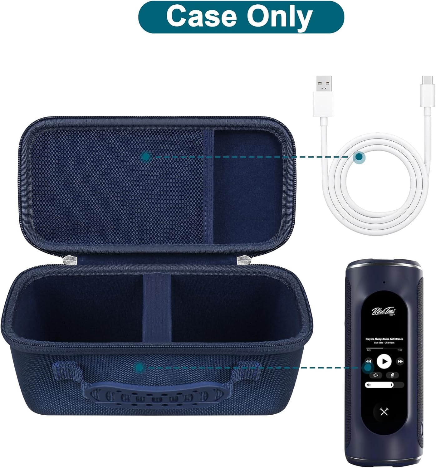 Canboc Carrying Case for Blue Tees Golf Player+/ Player Pro GPS Speaker with Touch Screen Display, GPS Speaker Bag