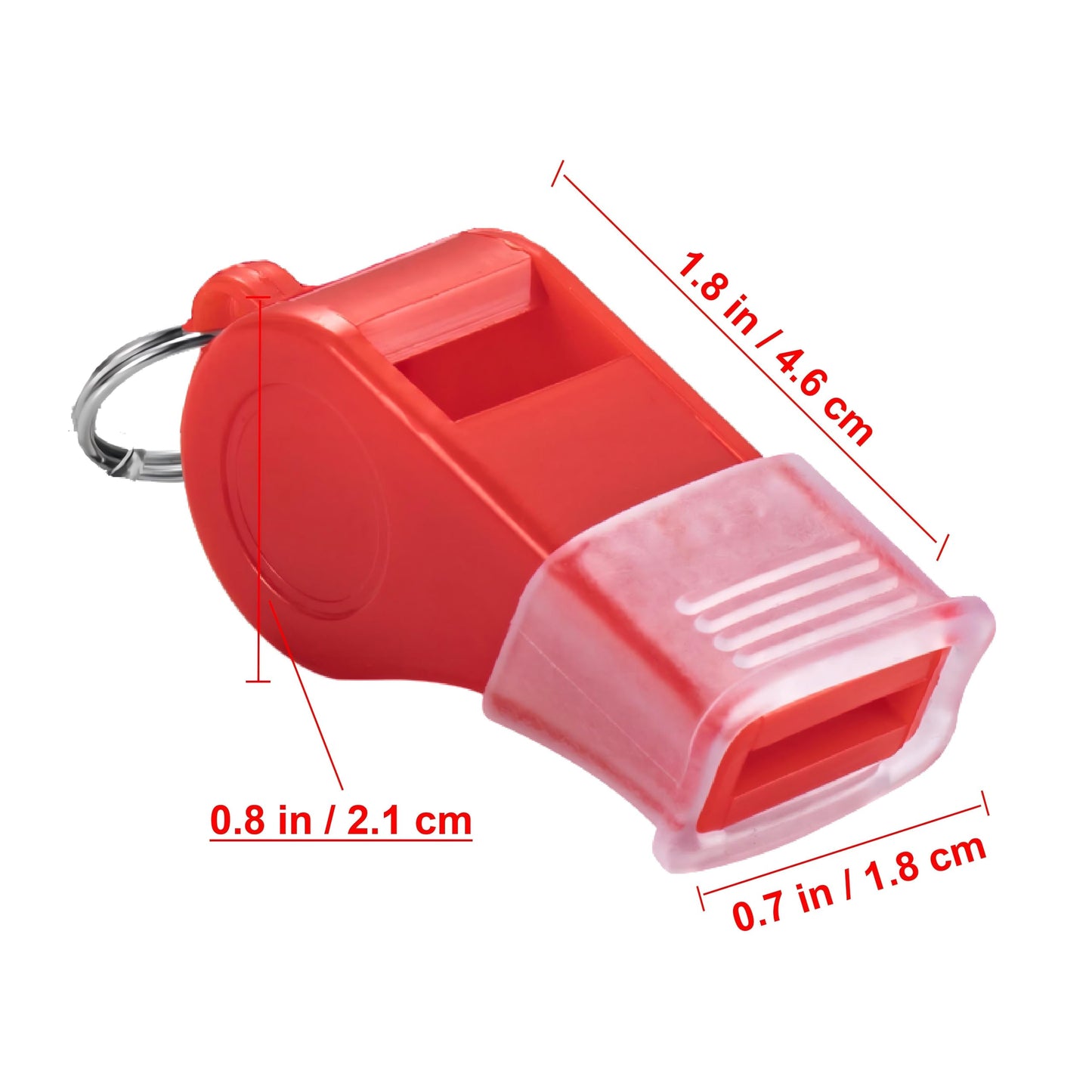 SUYAMI 12 Packs Sport Whistle with Lanyard, for Coach, Referee, Official (Red)