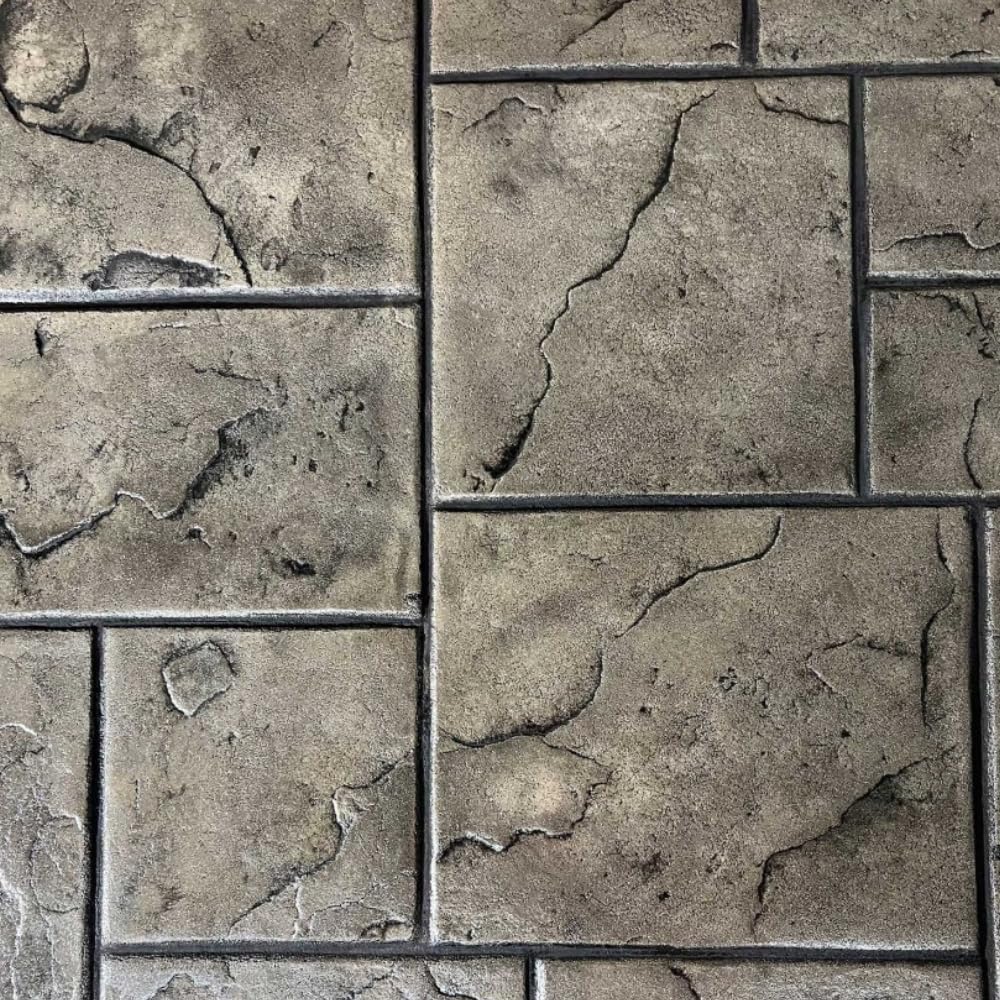Modern Ashlar Slate Stamps Set of 5 | Made in USA | 24" x 24" | Durable Rigid & Flexible Mats for Driveways, Walkways and Patios – SM 3003/S-5