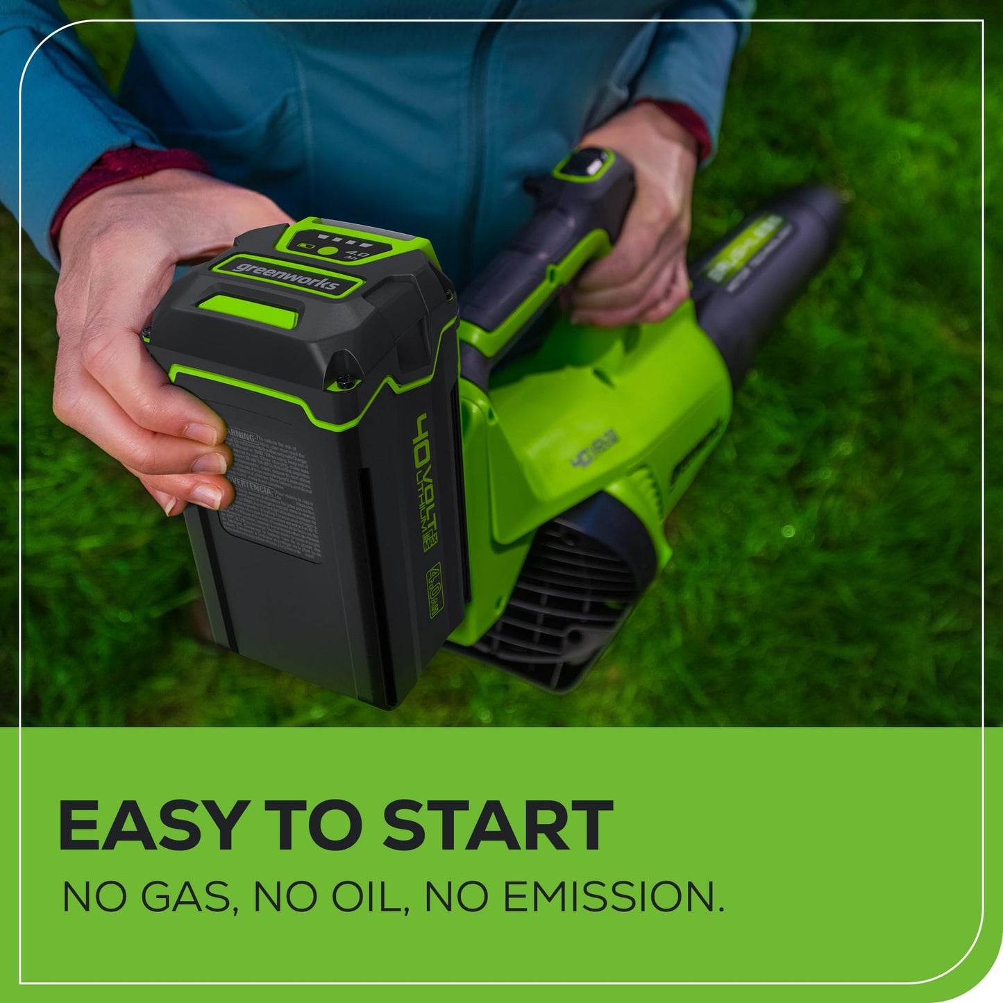 Greenworks 40V (130 MPH / 550 CFM ) Brushless Axial Leaf Blower, Ultra-Powerful for Wet Leaves, Heavy Debris, Gravel and Driveway Snow, Includes 4.0Ah Battery and Charger