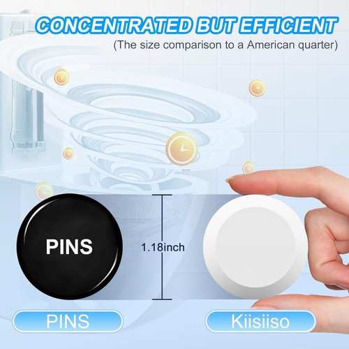 KIISIISO Toilet Bowl Cleaner Tablets - 50 Pack | Automatic Bleach Cleaners for Long-Lasting Freshness