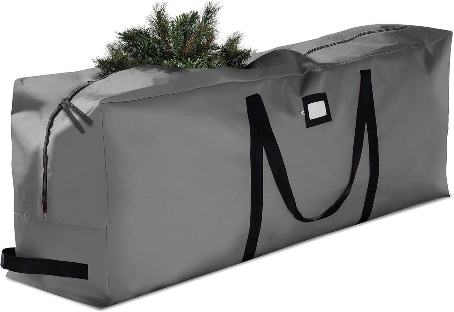 ZOBER Christmas Tree Storage Bag | 600D Oxford Fabric - Fits 9 Ft Trees | Waterproof & Tear-Proof - Gray
