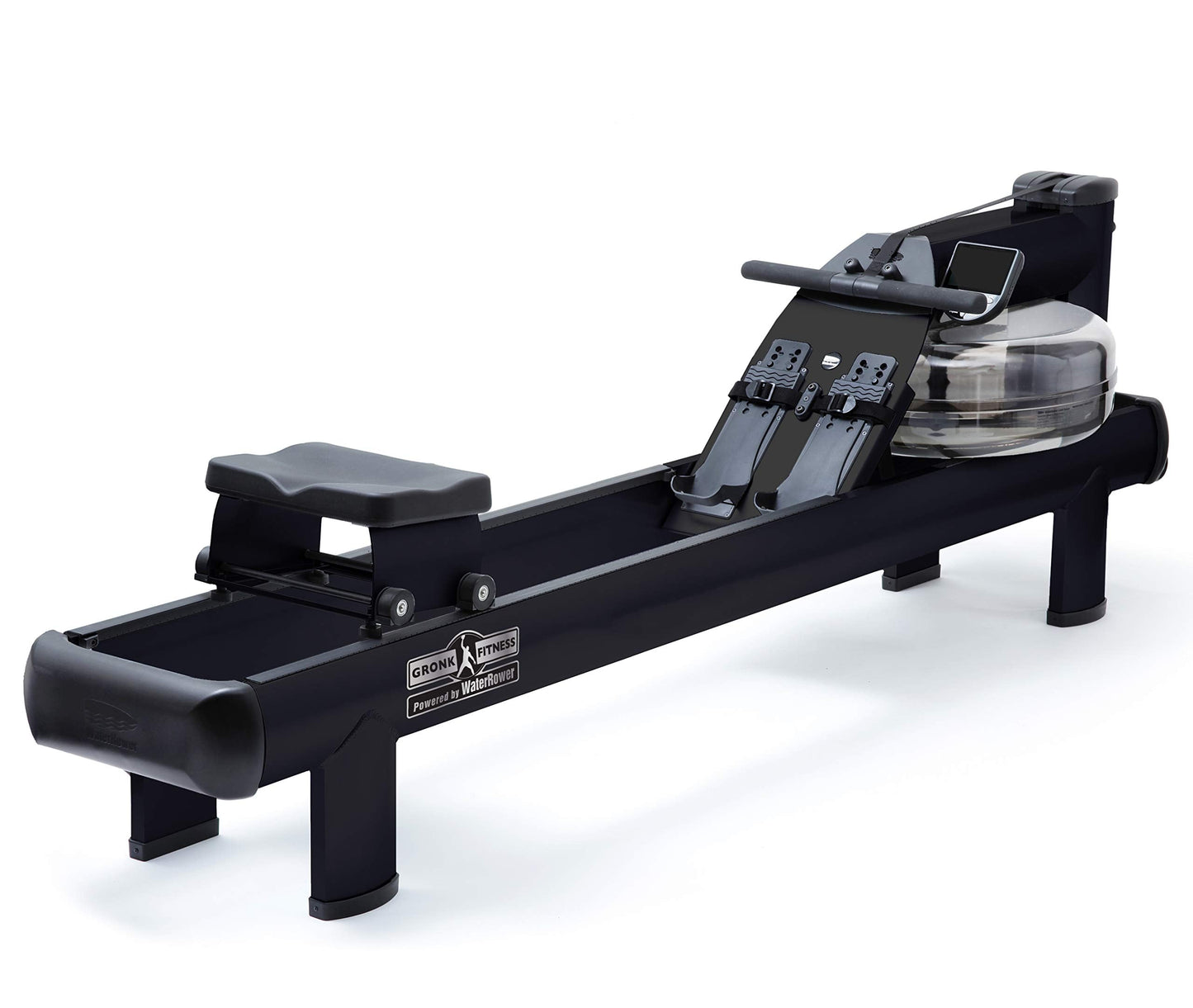 WaterRower Gronk Fitness M1 Hi Rise Water Rowing Machine with S4 BLE Monitor | Limited Edition Low Impact Cardio Workout Machine | Commercial Grade Water Rowing