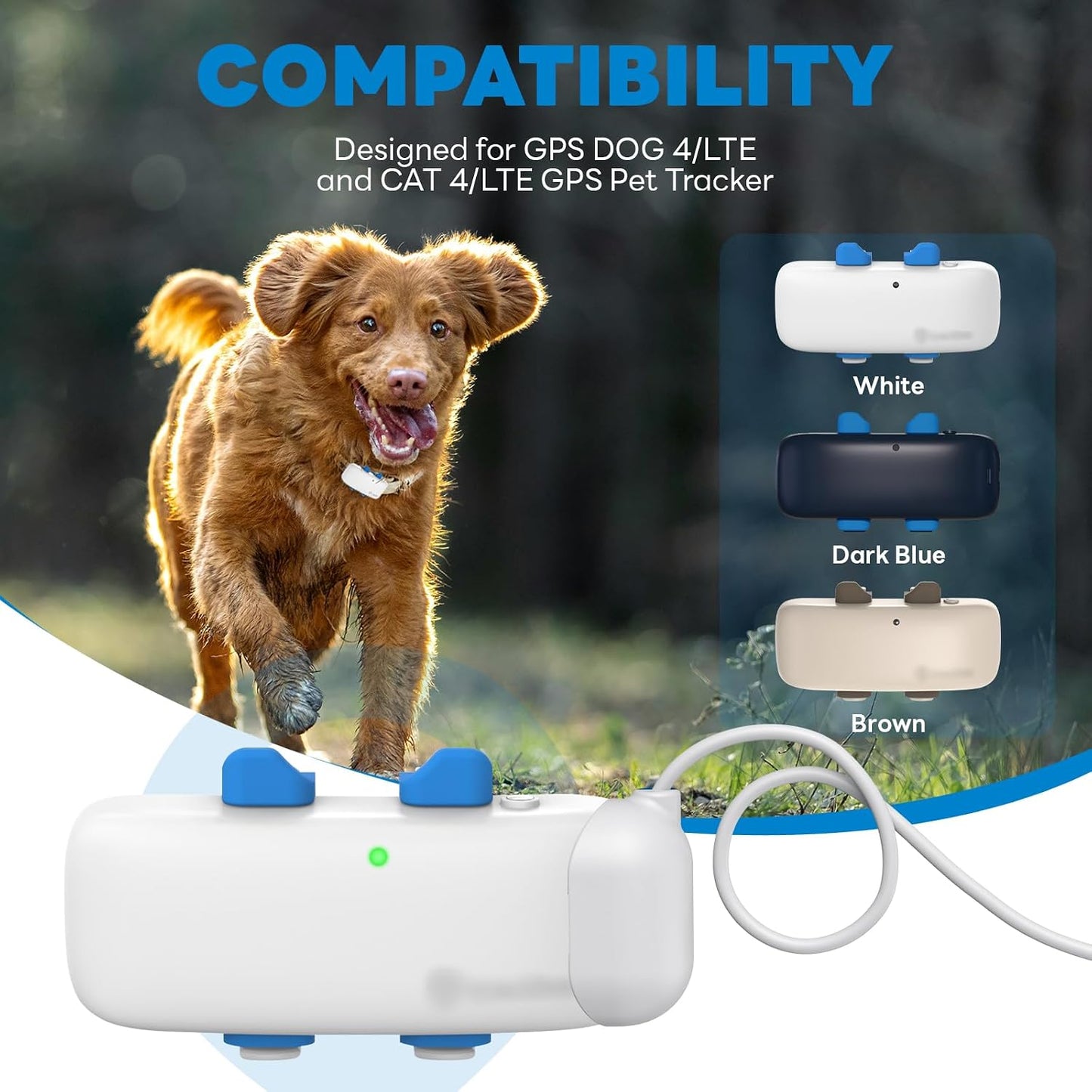 SGEOYPIL Magnetic Clip Charger for GPS Pet Tracker Compatible with Tractive GPS Location Smart Pet Activity Tracker
