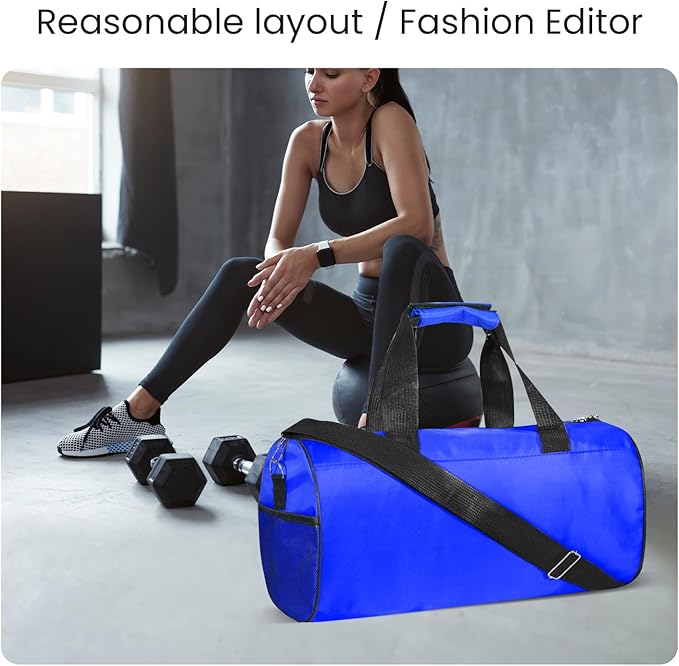 C&F BOGMOST Small Gym Bag for Travel & Duffel - 17 Inch Lightweight Carry On Bag for Men & Women, Mini Duffel Bag,Perfect for Sports, Weekend Trips, and Overnight Stays, Blue