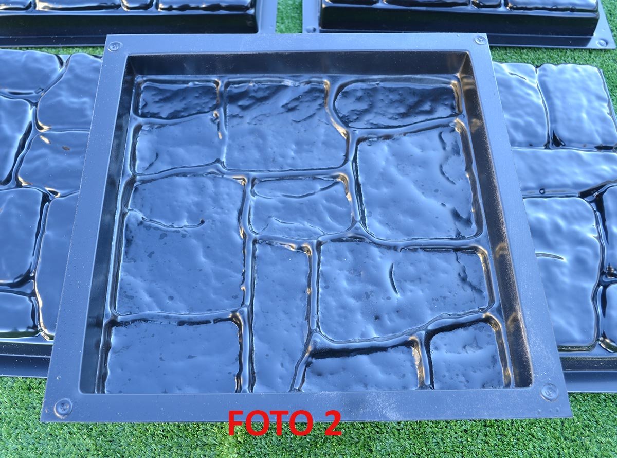SvitMolds Concrete Mold DIY Flagstone Durable Mold Pavers Stone Patio Casting Concrete Garden Path Pavers for Garden Walkway, Concrete Walkway Molds Cobblestone Set 5 pcs S25