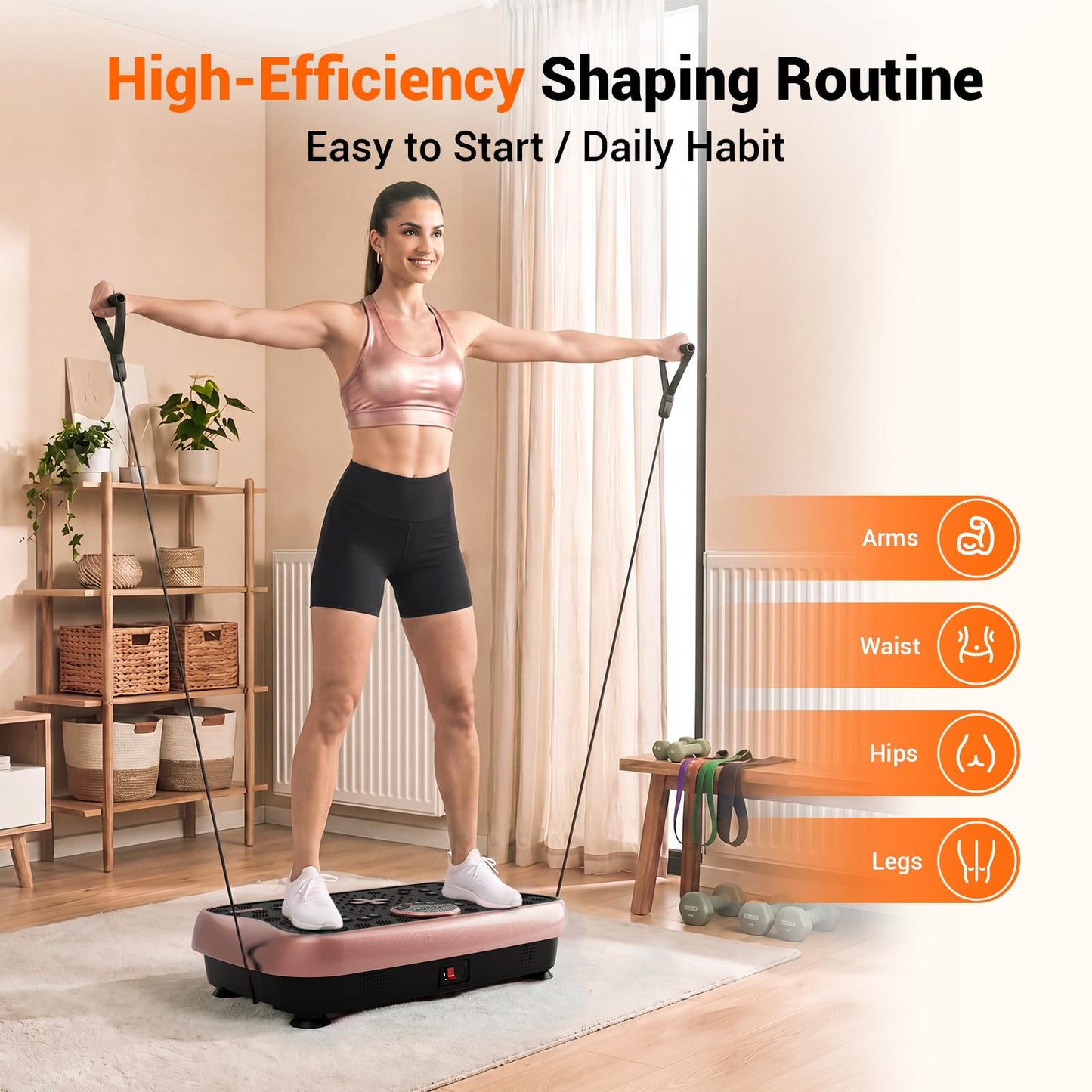 Vibration Plate Exercise Machine（Rose Gold）
