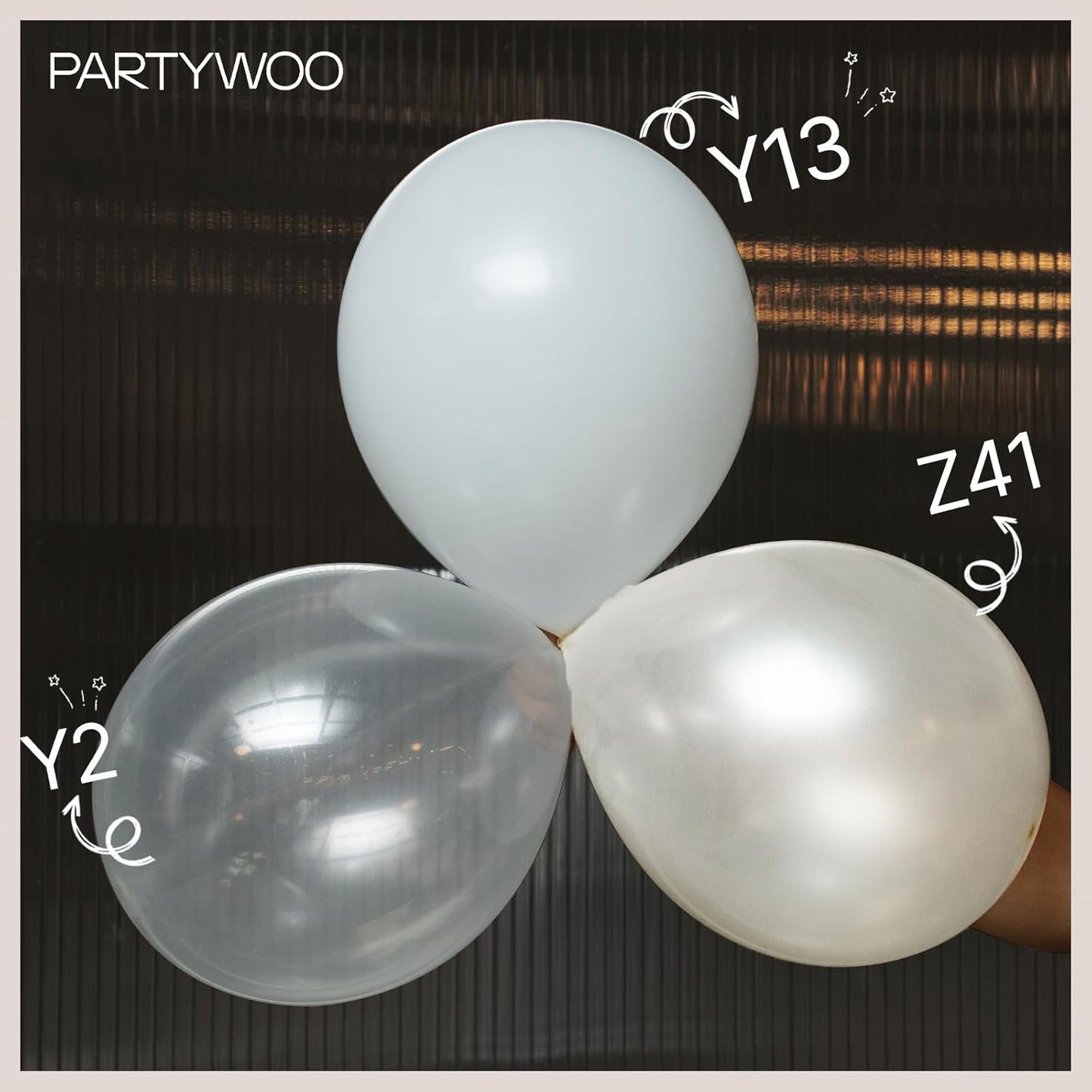 PartyWoo Pearl Beige Balloons - 140-Piece Arch Kit | Off-White, Sand & Cream for Weddings & Events