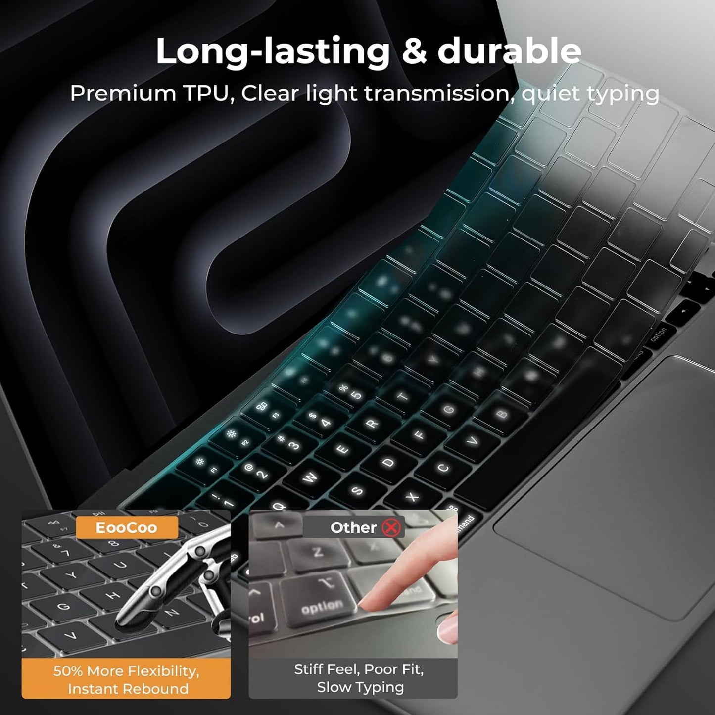 EooCoo 2026 2025 2024 2023 2022 2021 M5-M1 14/16, M5-M2 13/15, 2026 13, Premium Keyboard Cover Skin Protector, Laptop