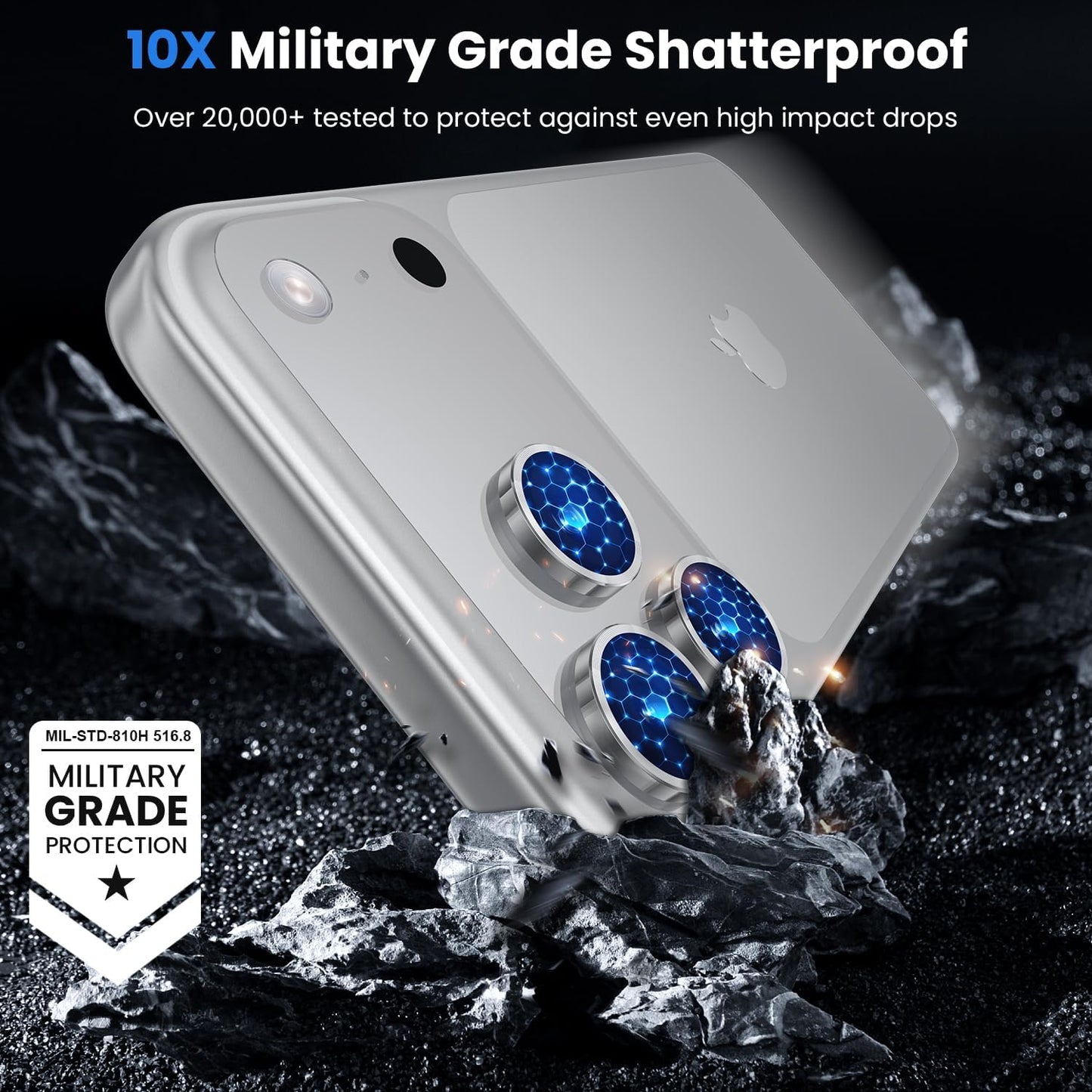 17 17 WSKEN for iPhone Pro/iPhone Pro Max Camera Lens Protector - [Original Shooting Mode] Shatterproof Metal HD