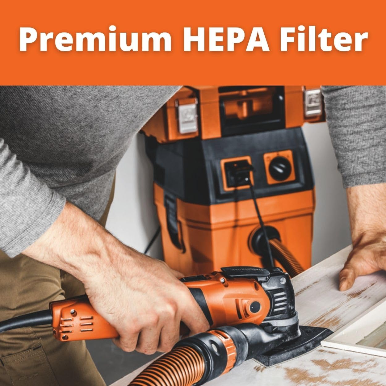 Fein Turbo II X AC PRO Set HEPA Wet/Dry Dust Extractor with Automatic Filter Cleaning - 9.2-Gallon Capacity, 153 CFM Suction, Includes Hose, Filter and Accessory Kit - 92030070990