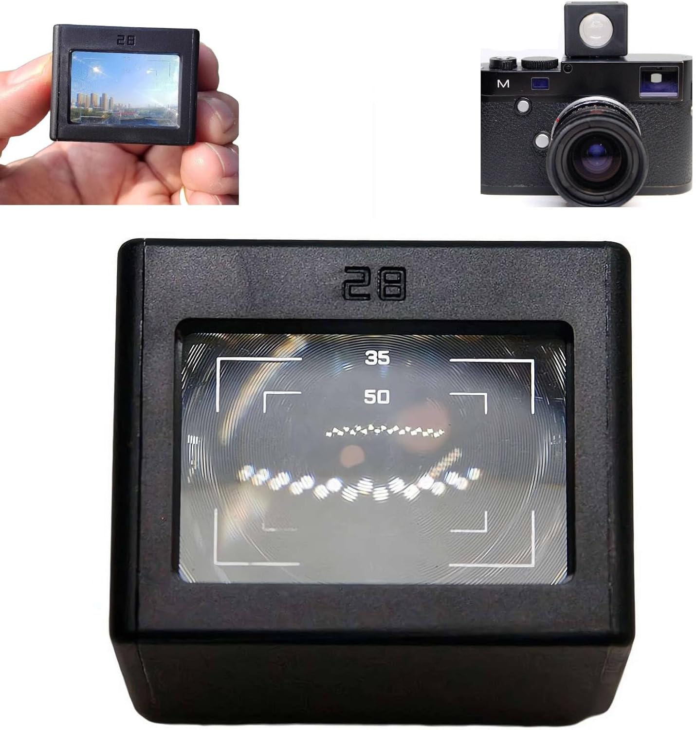Generic 28mm 35/50 40 (35/50) Waist Level Viewfinder - Retropia Optical Waist Level Viewfinder, with or Frame Lines