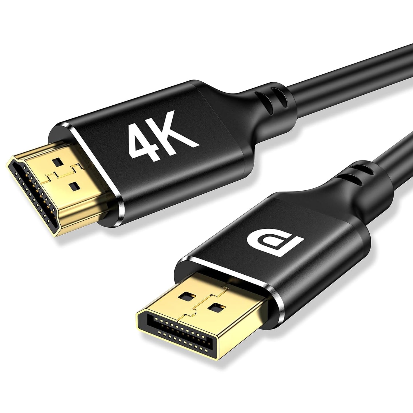kanmis 4K 3FT, 4K@30Hz, 2K@60Hz, 1080P 1.2 1.4 DisplayPort to HDMI Cable Full HD, Uni-Directional DP Computer to HDMI