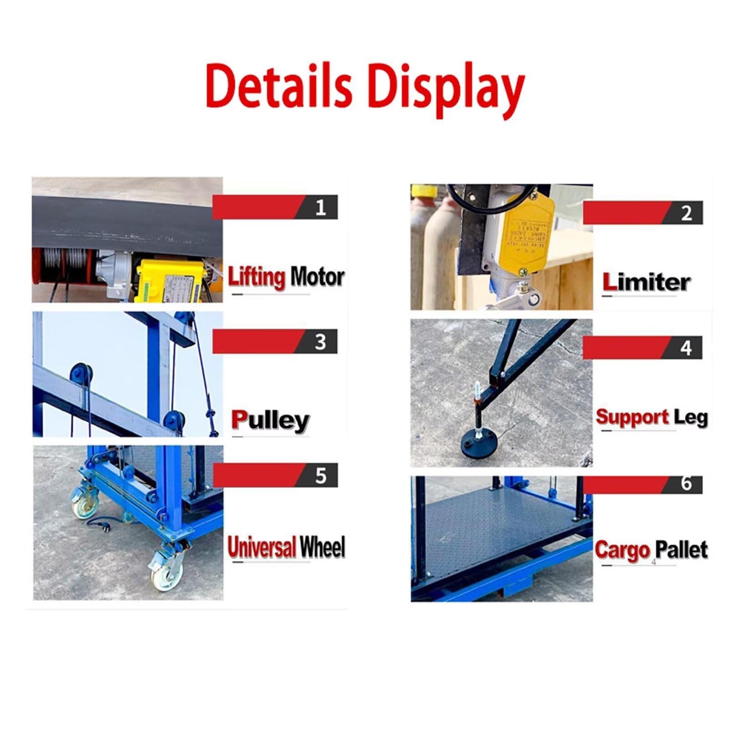 660LBS Load Electric Adjustable Lifting Scaffolding, Electric Scaffolding Lift Platform,Customizable Scaffold Equipment for Construction（9.8FT Lifting Height）