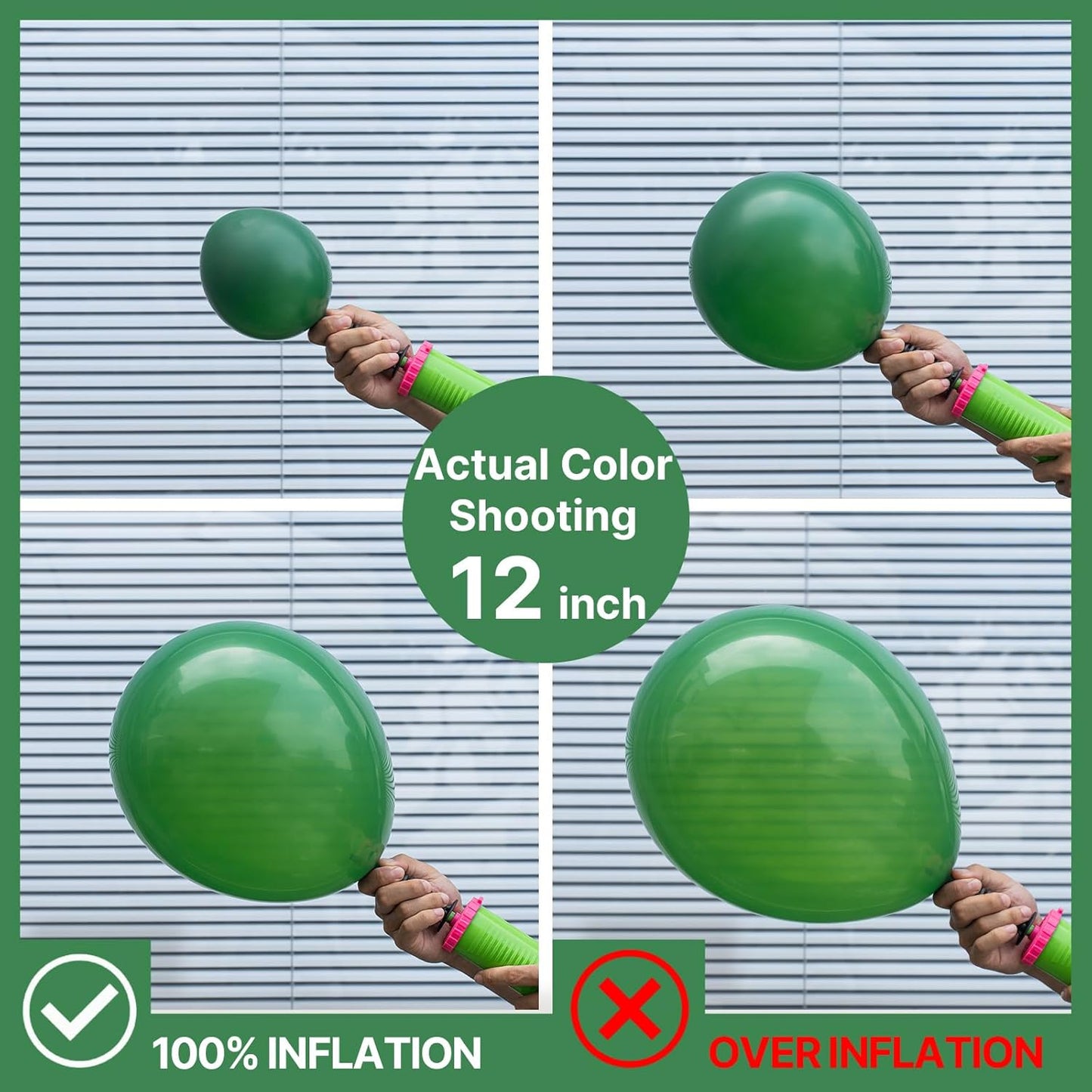PartyWoo Green Balloons - 140-Piece Dark Green Balloon Arch Kit for Birthday & Graduation Decor | Various Sizes 5-18 Inches
