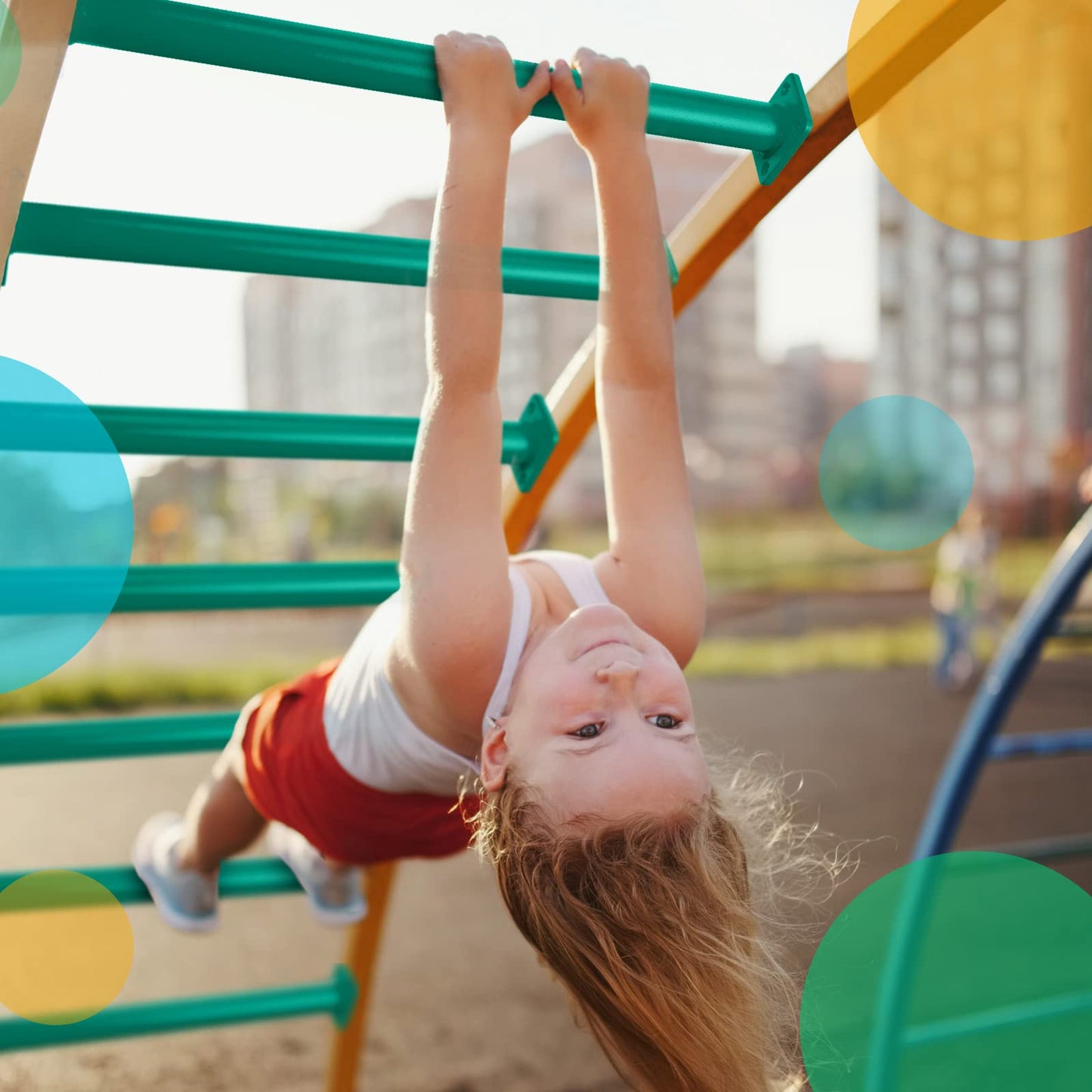 Dunzy 6 Pack 16.5 Inch Monkey Bars Playground Ladder Rungs Monkey Bar Kit Playground Accessories Ladder Rungs Swing Set Grab Handles for Kids Backyard Outdoor Indoor Jungle Climbing(16.5 Inch,Green)