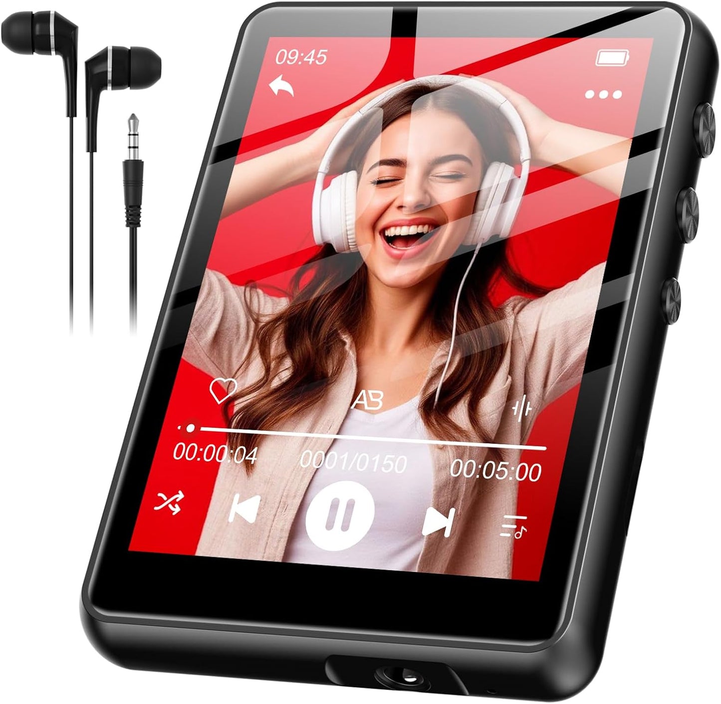 SWOFY 128GB MP3 5.4, M4 2.4" Player with Bluetooth Music Player with Touch Screen, Portable HiFi Lossless Sound with FM