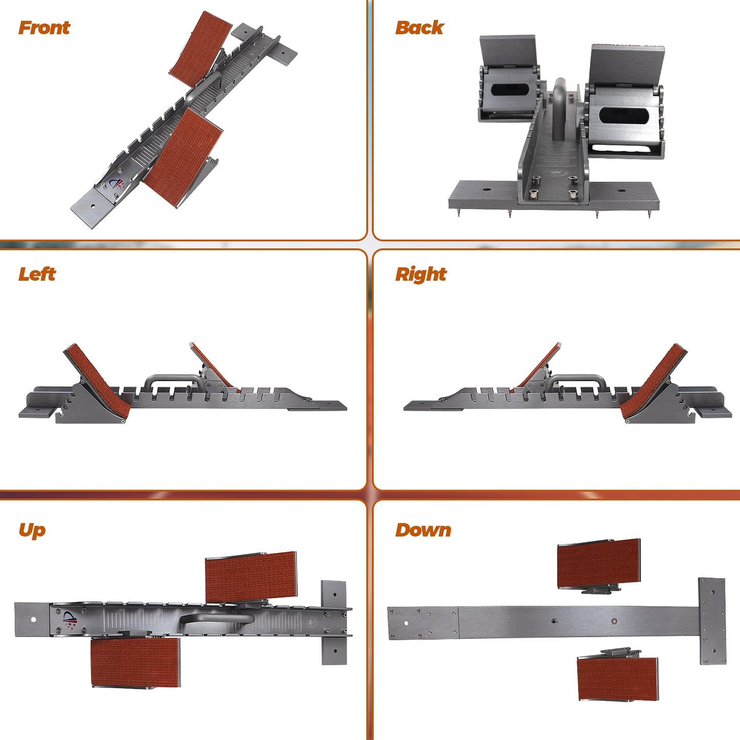 Vaolvpant 35in Starting Blocks with Premium Aircraft-Grade Aluminum 4 Angle Adjustable and Detachable Pedals Ideal for Running Enthusiasts Professional Track and Field Competitions