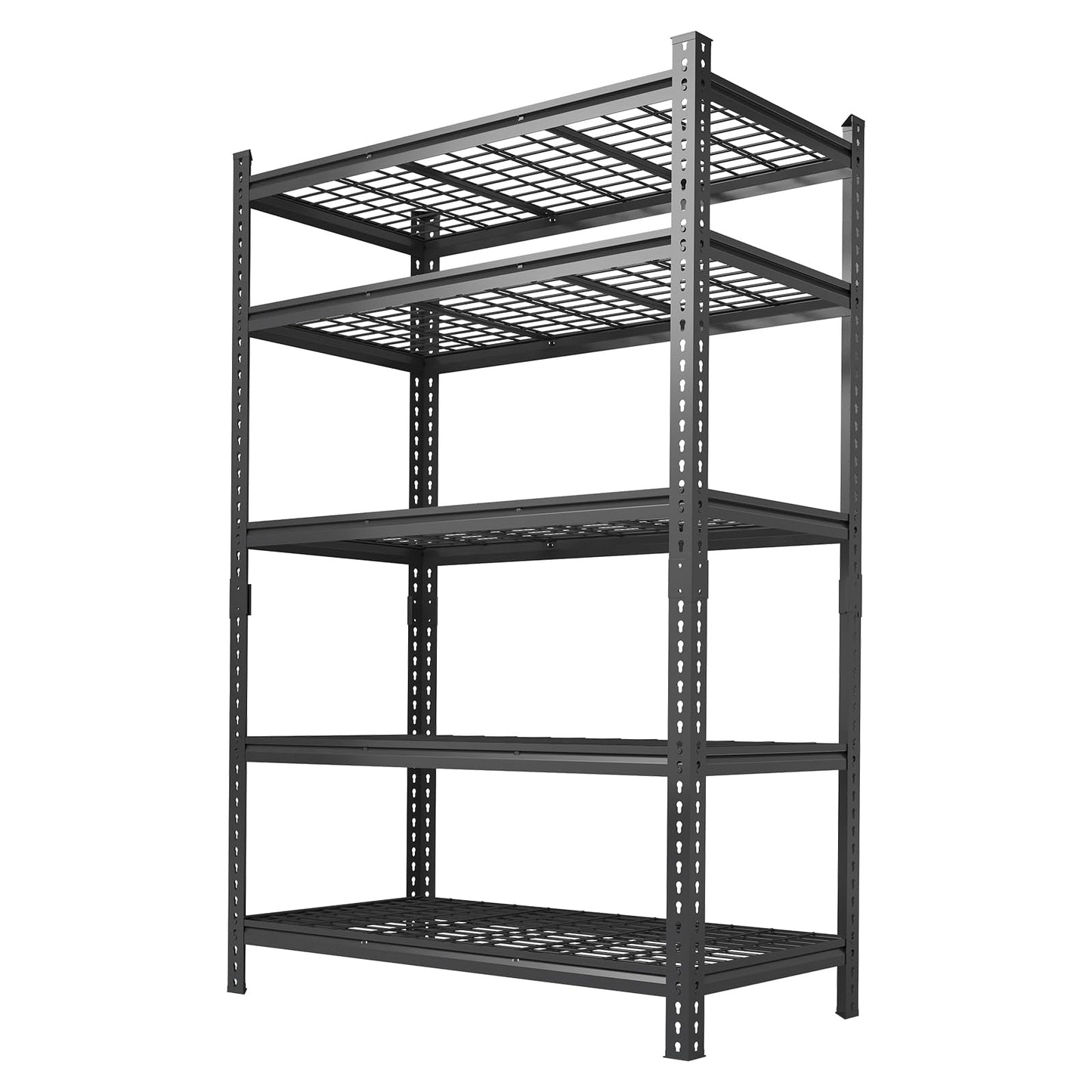 Garage Shelving 2200 LBS Storage Shelves Adjustable Metal Shelving Unit Heavy Duty 5 Tier Metal Shelves for Garage Kitchen Pantry Warehouse Basement, 48" W × 24" D × 72" H